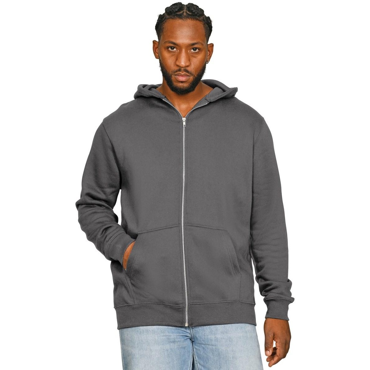 Casual Classics Herr Core Ringspun Bomull Hel dragkedja Hoodie