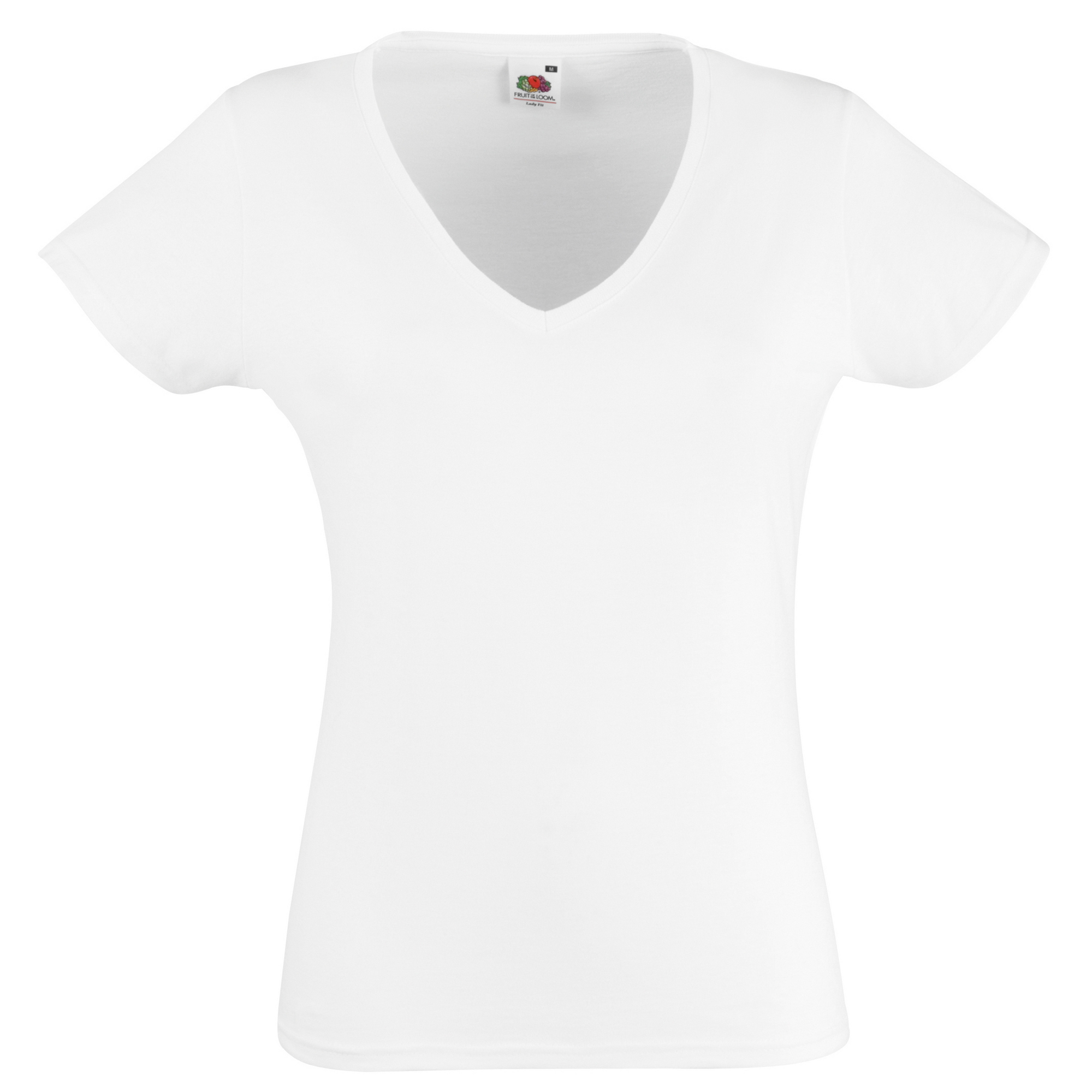 Fruit Of The Loom Ladies Lady-Fit V-Neck Short Sleeve T-Shirt BC1361 - Picture 9 of 11