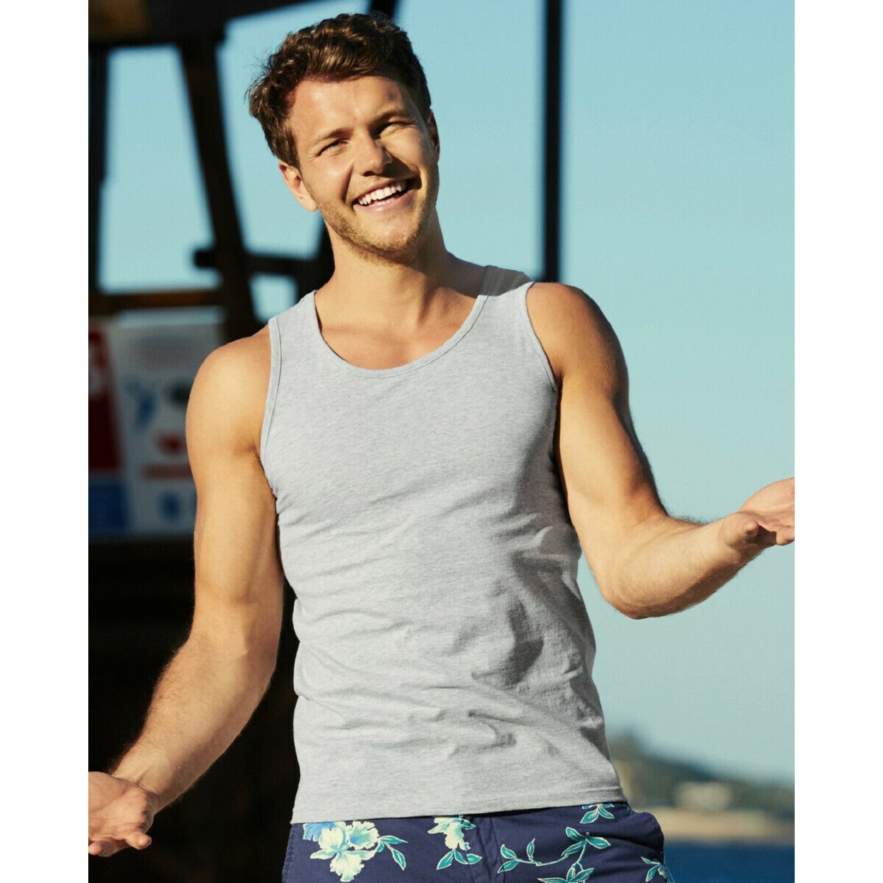Fruit Of The Loom Mens Athletic Sleeveless Vest / Tank Top BC341 - Picture 9 of 13