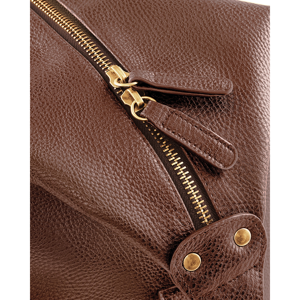 Quadra NuHude Faux Leather Weekender Holdall Bag BC3496 - Picture 4 of 5