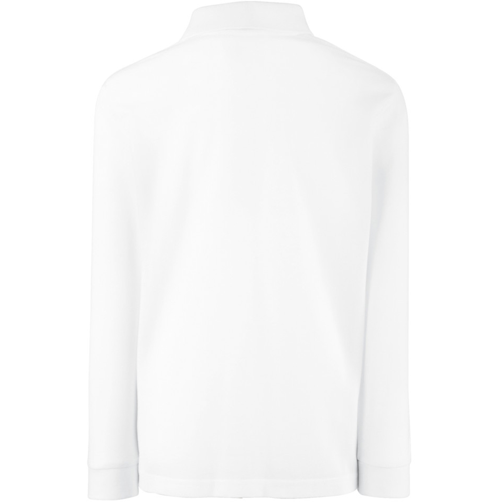 Fruit Of The Loom Childrens Big Boys Long Sleeve Polo Shirts (BC380) - Picture 16 of 16