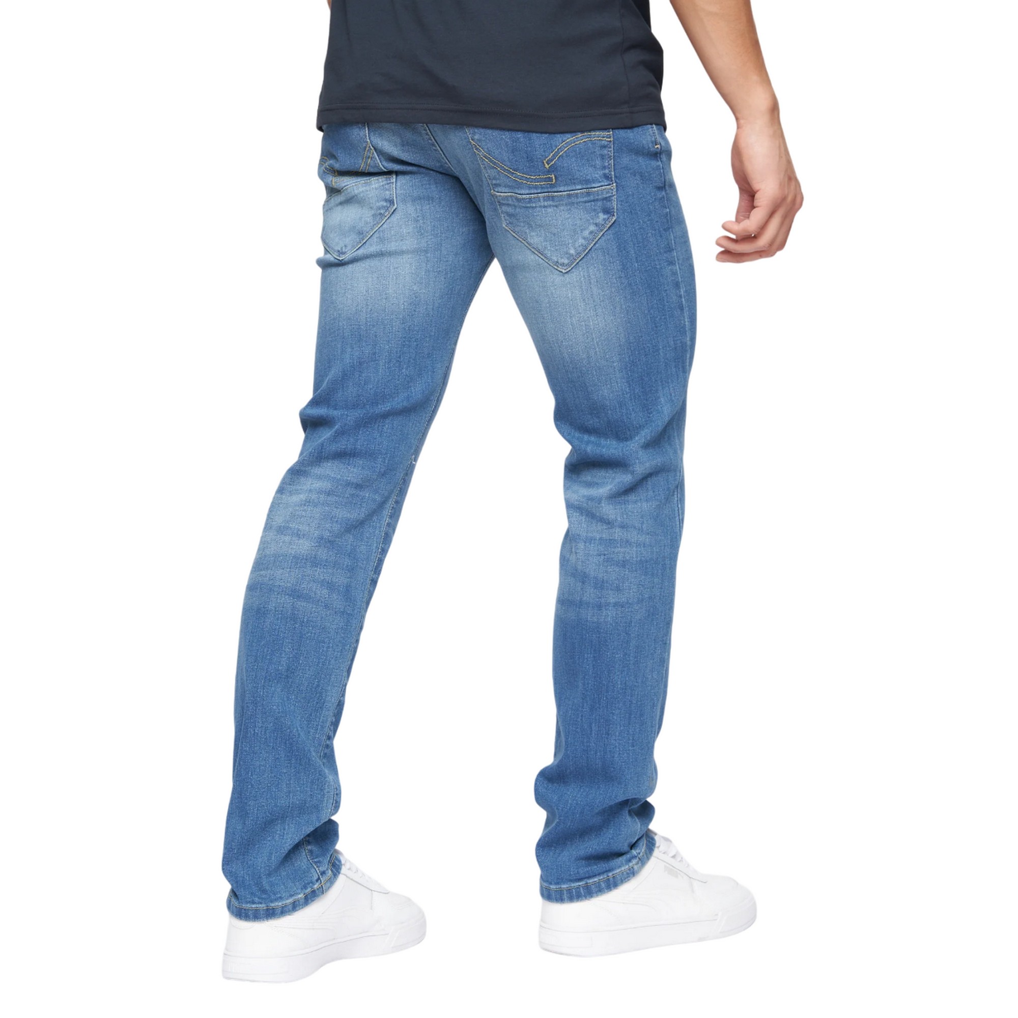 Crosshatch Mens Farrowed Stretch Jeans (BG695) - Picture 8 of 9