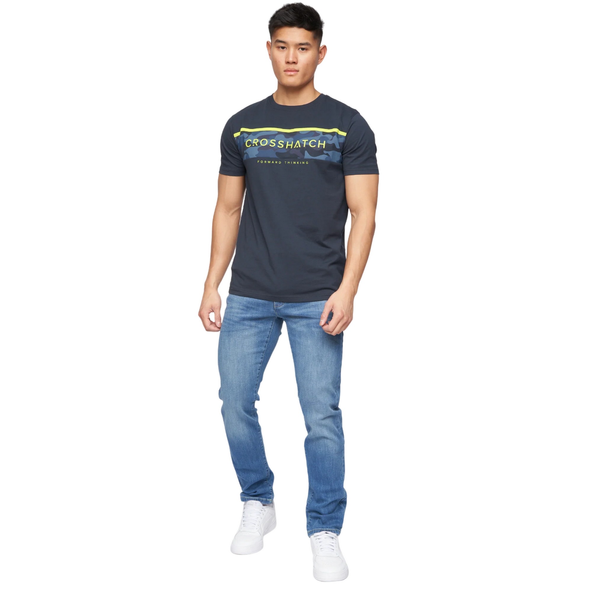 Crosshatch Mens Farrowed Stretch Jeans (BG695) - Picture 9 of 9