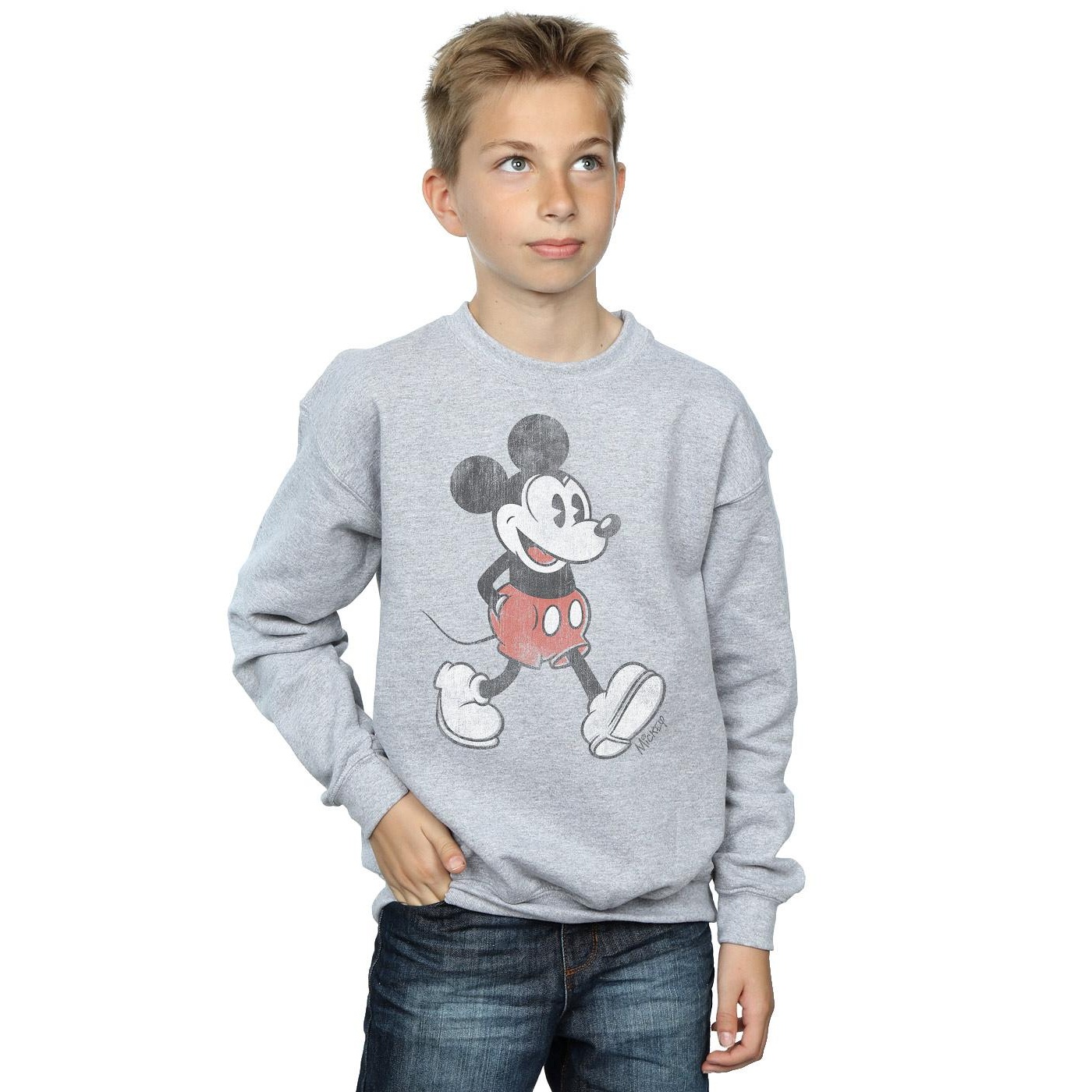 Disney Boys Walking Mickey Mouse Cotton Sweatshirt (BI1190) - Picture 7 of 10