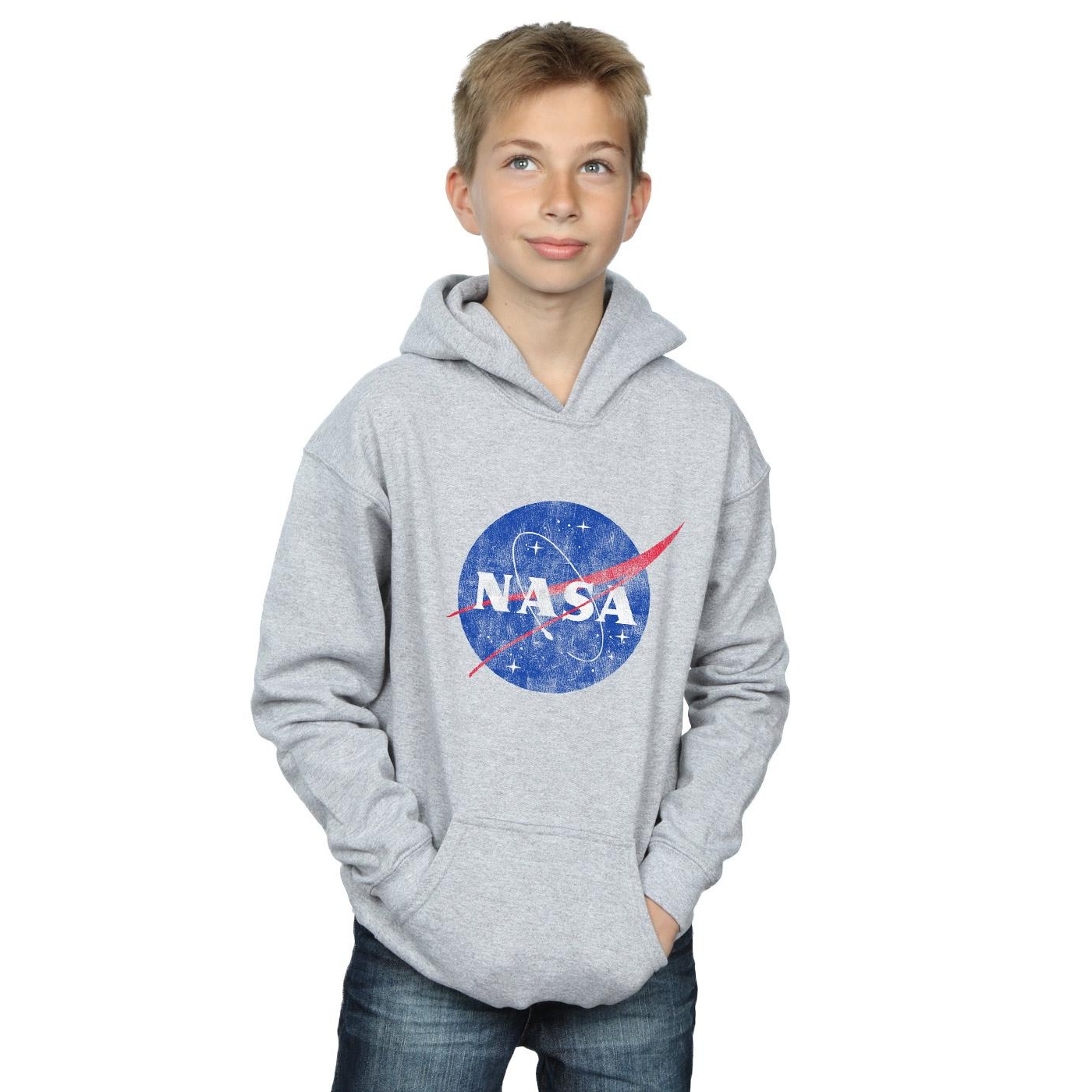 NASA Boys Classic Insignia Logo Distressed Hoodie (BI13505) - Picture 9 of 18