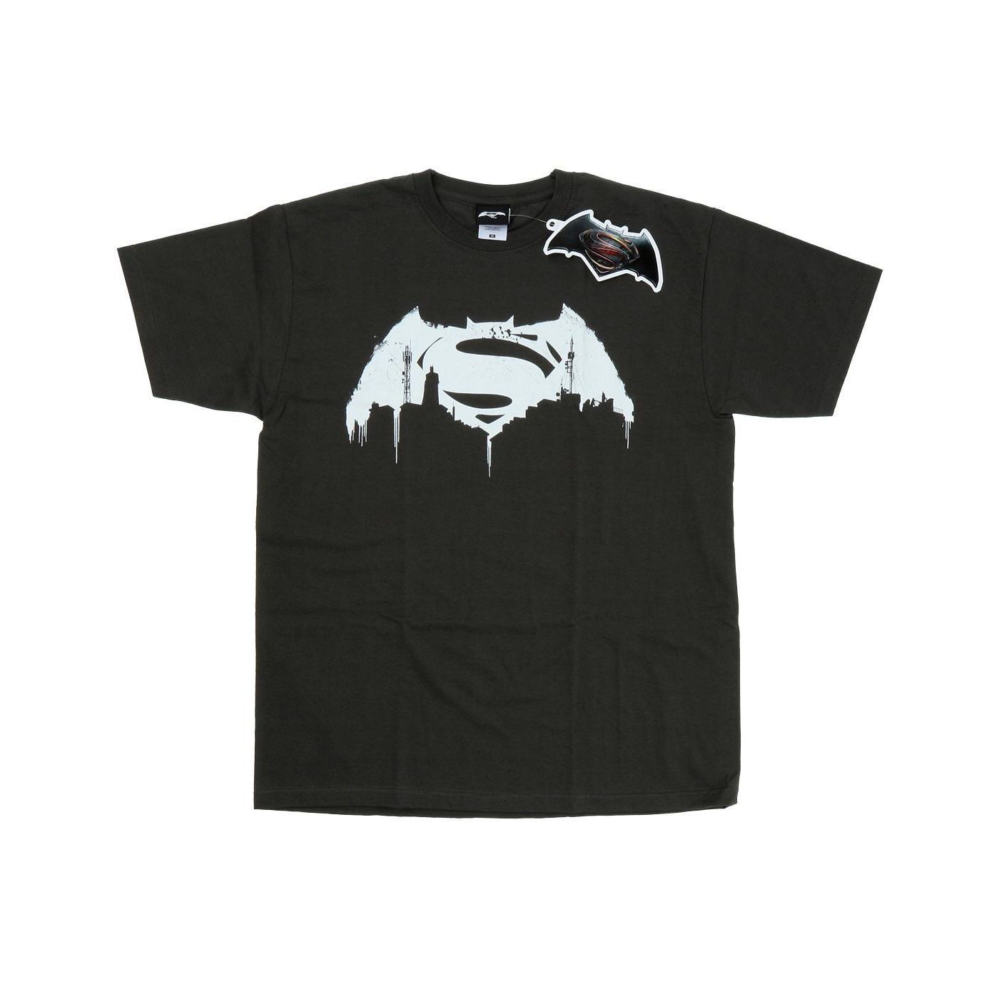 DC Comics Maglietta Batman Contro Superman Logo Scrostato Uomo (BI15965) - Foto 4 di 6