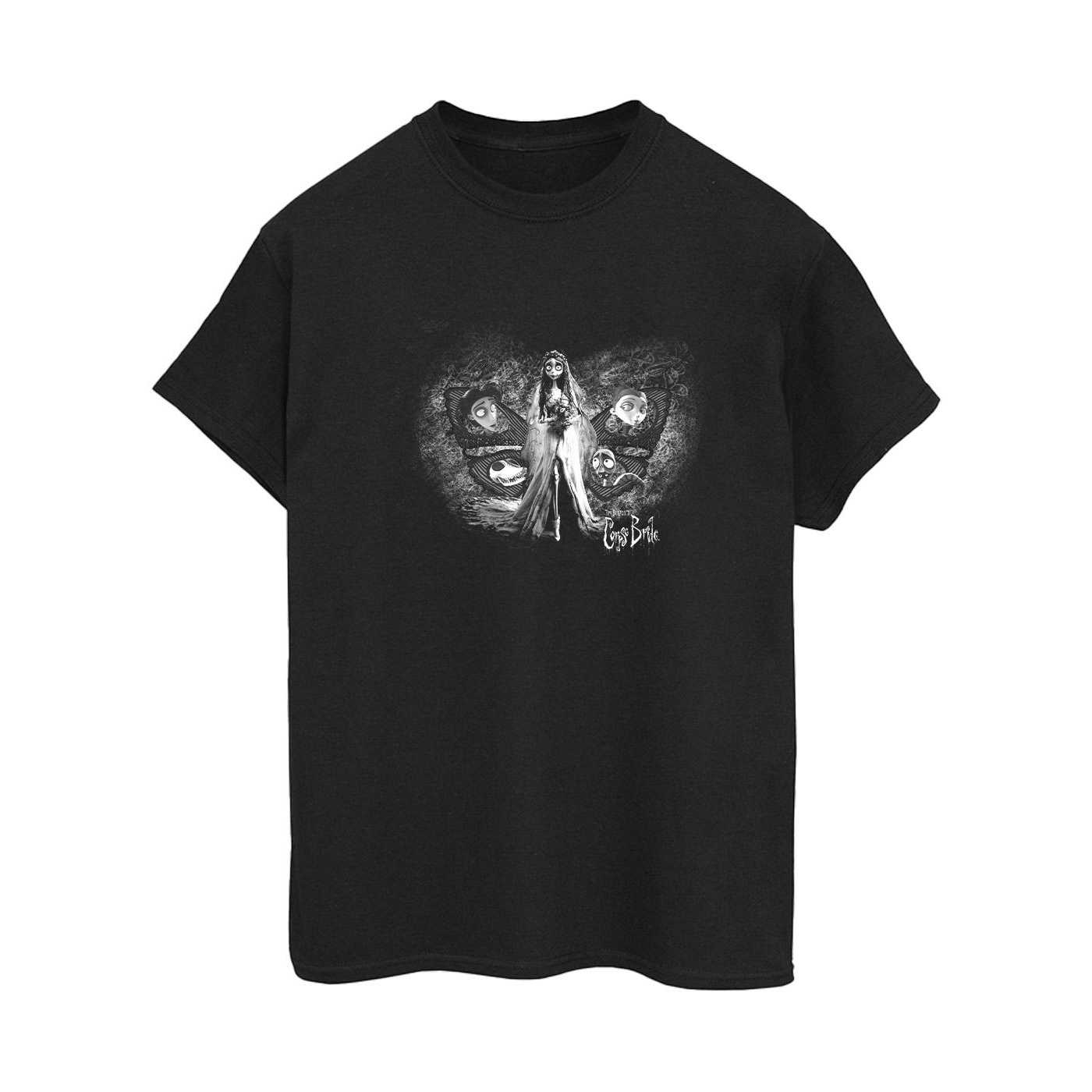 Corpse Bride Womens/Ladies Emily Butterfly Cotton Boyfriend T-Shirt (BI16344) - Picture 5 of 8