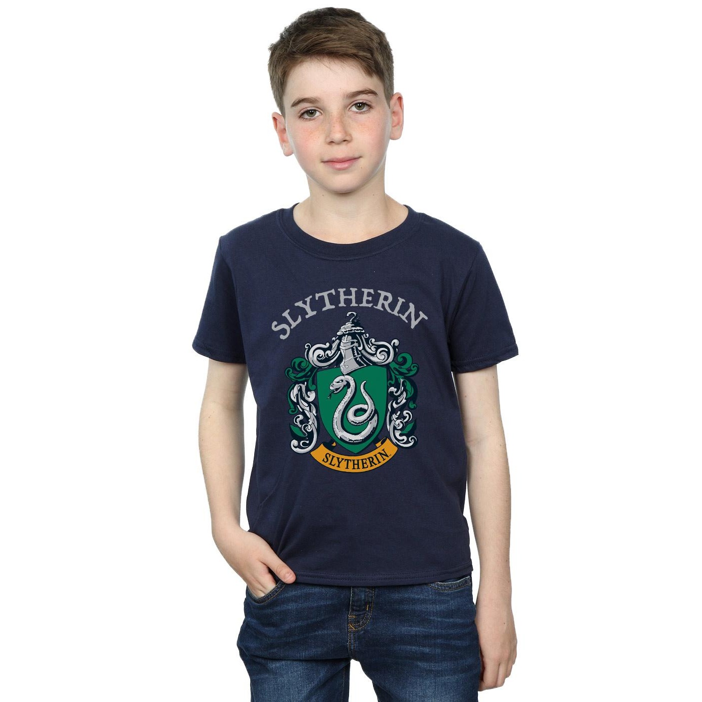 Harry Potter Boys Slytherin Crest T-Shirt (BI20223) - Picture 7 of 20