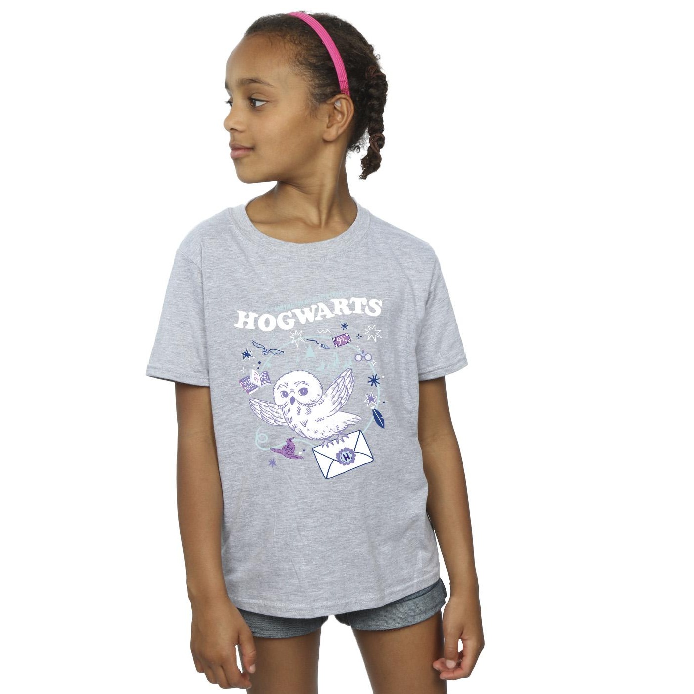 Harry Potter Girls Owl Letter From Hogwarts Cotton T-Shirt (BI21843) - Picture 10 of 11