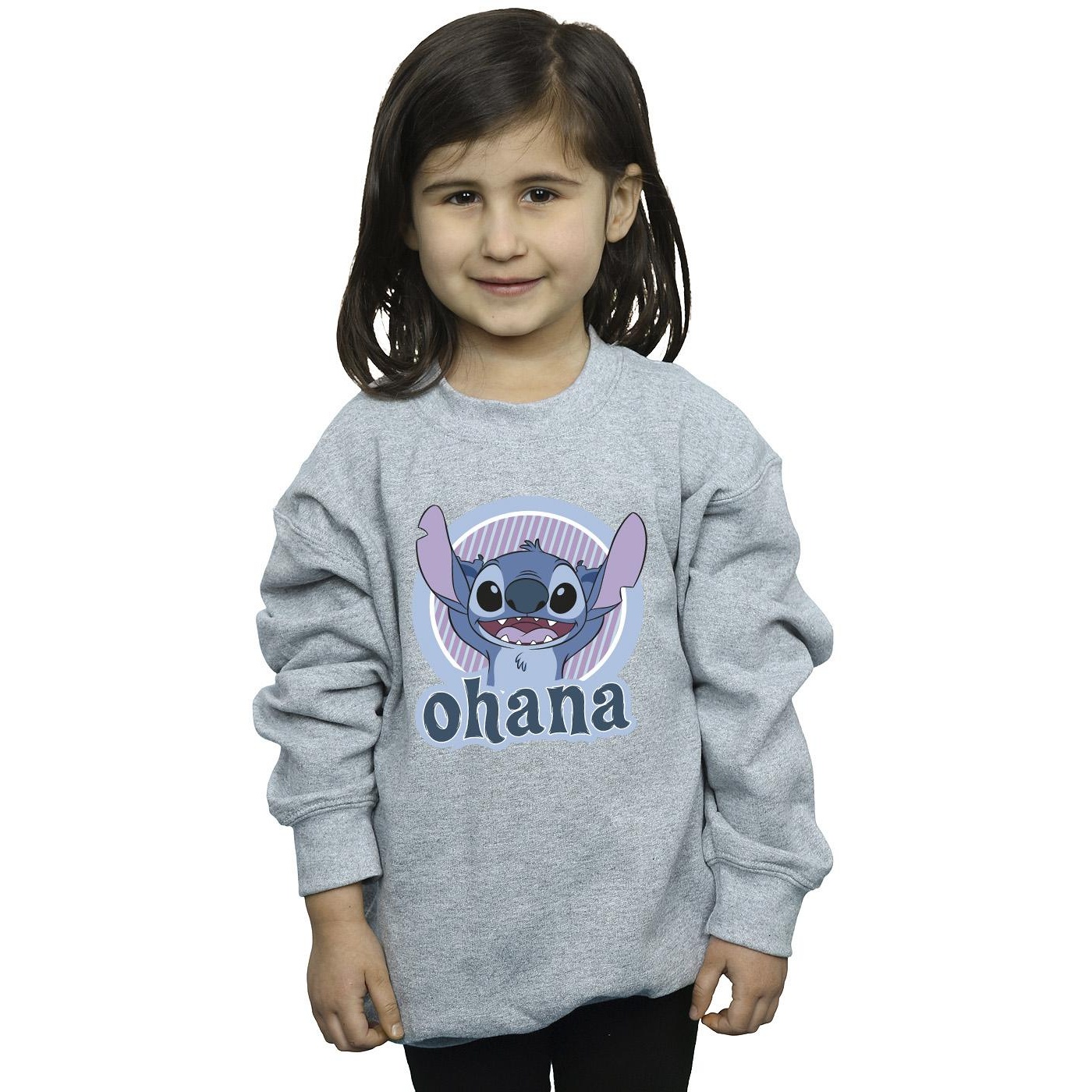 Disney Girls Lilo And Stitch Ohana Circle Sweatshirt (BI22609) - Picture 8 of 12