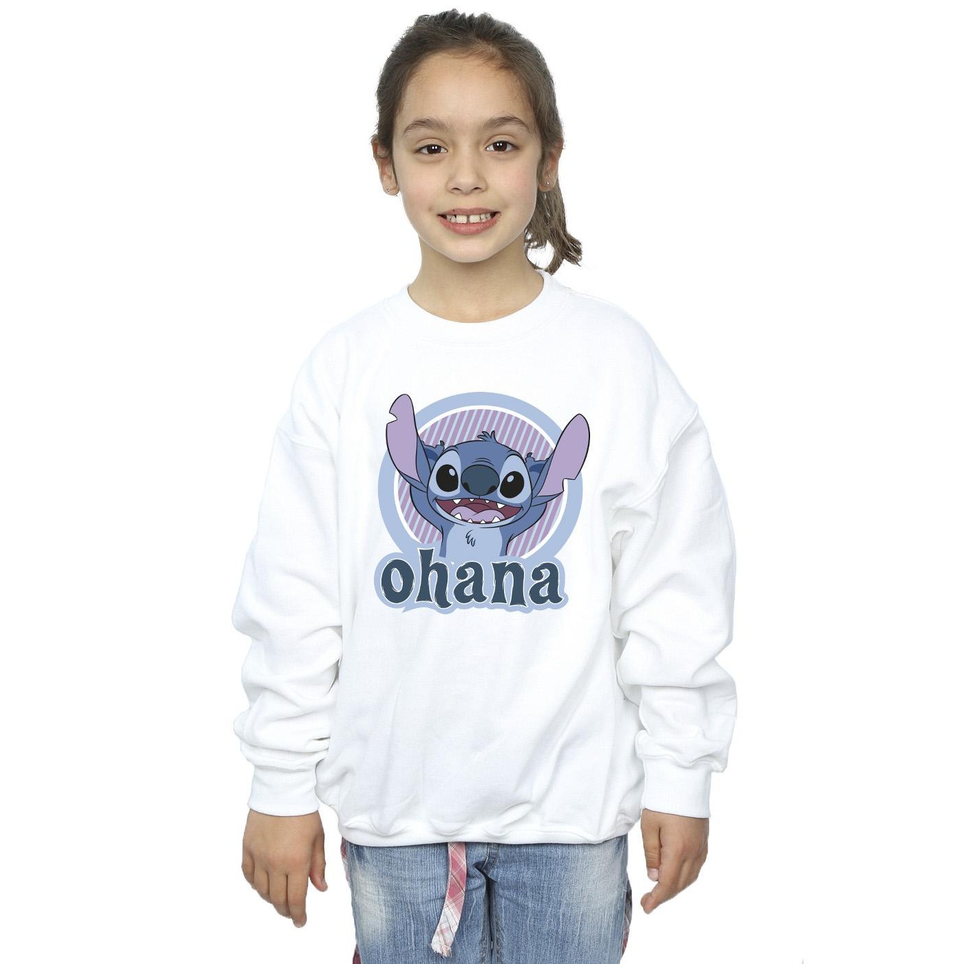 Disney Girls Lilo And Stitch Ohana Circle Sweatshirt (BI22609) - Picture 11 of 12
