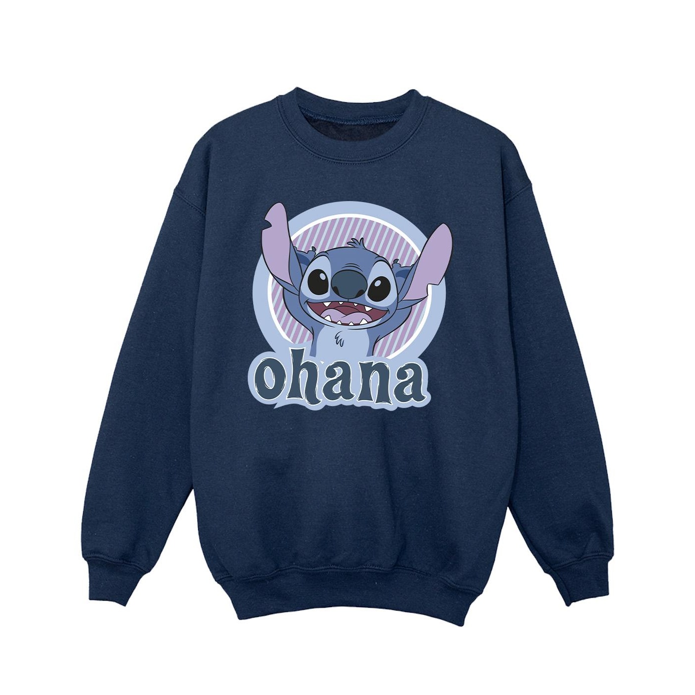 Disney Girls Lilo And Stitch Ohana Circle Sweatshirt (BI22609) - Picture 4 of 12
