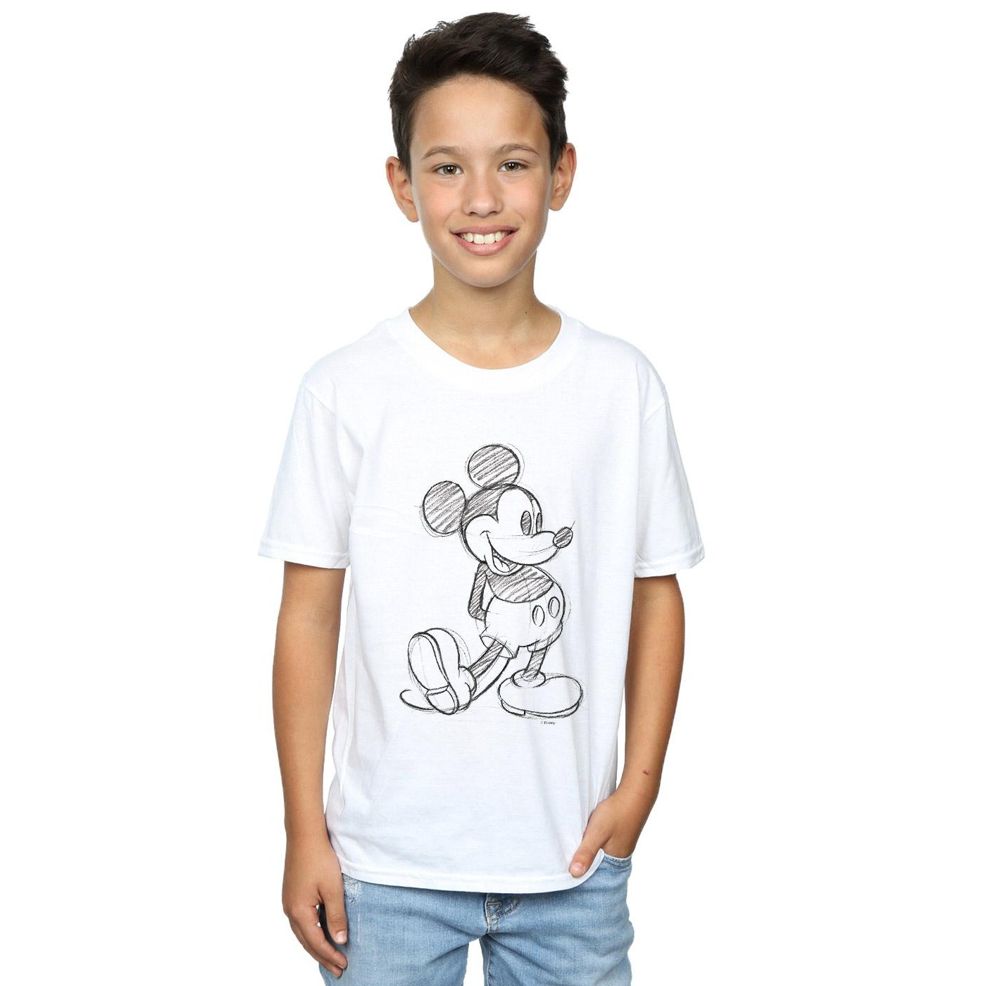 Disney Boys Mickey Mouse Sketch Kick T-Shirt (BI27447) - Picture 8 of 9