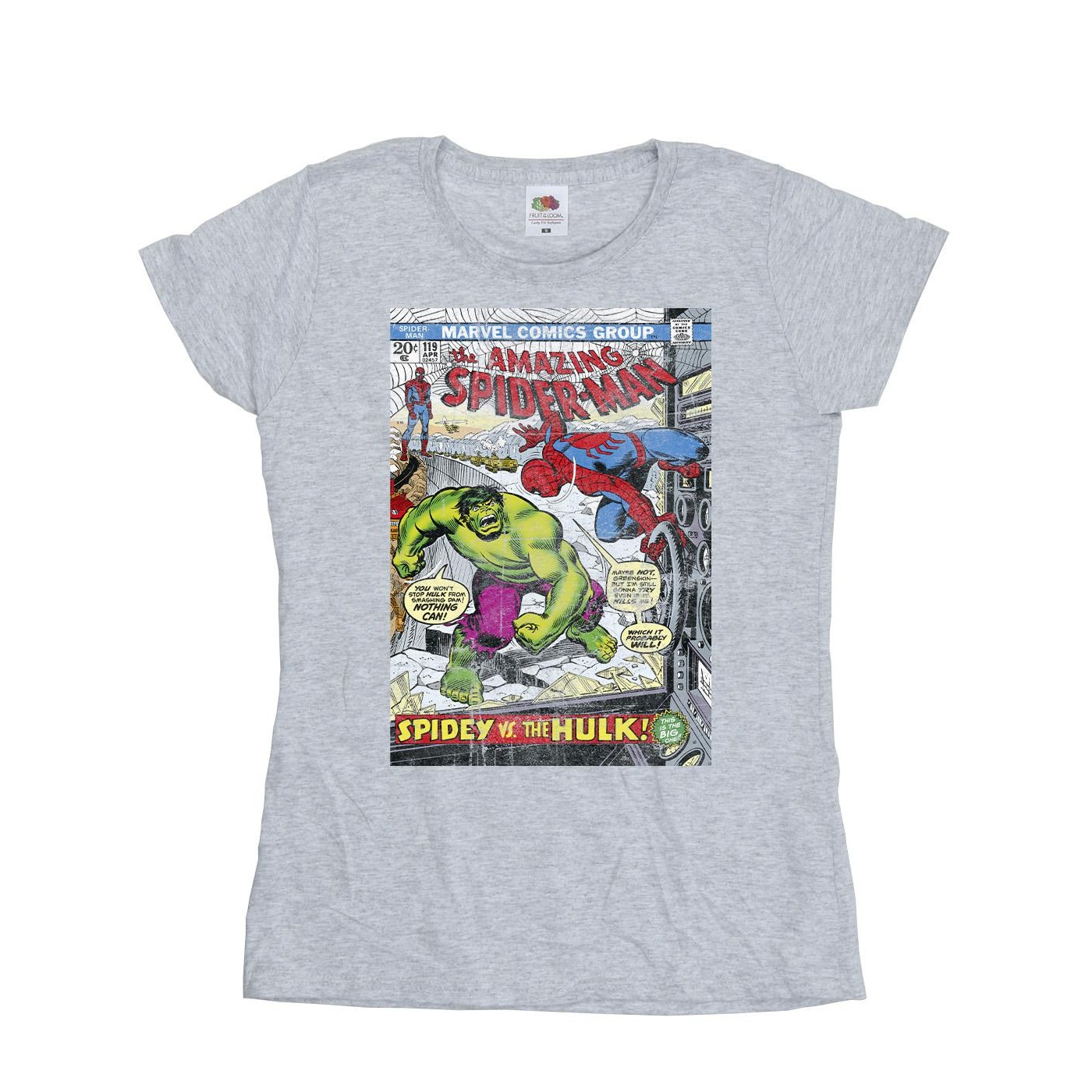 Marvel Dam/Kvinnor Spider-Man VS Hulk Omslag Bomulls T-Shirt