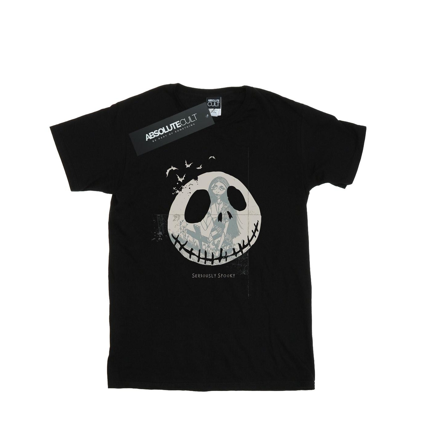 Disney Dam/Dam Nightmare Before Christmas Seriously Spooky T-shirt i bomull i boyfriend-modell