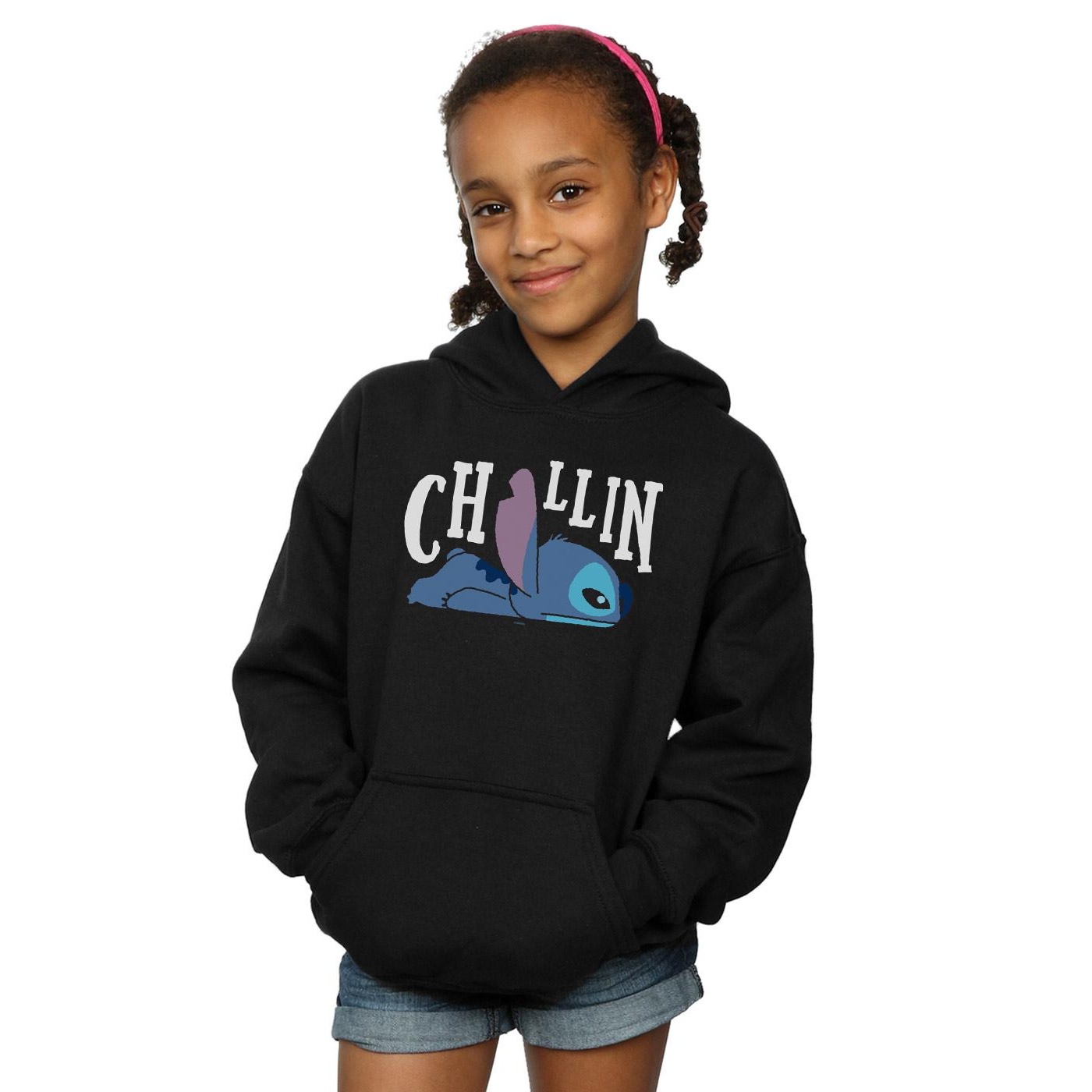 Disney Girls Lilo And Stitch Chillin Hoodie (BI5210) - Picture 7 of 12