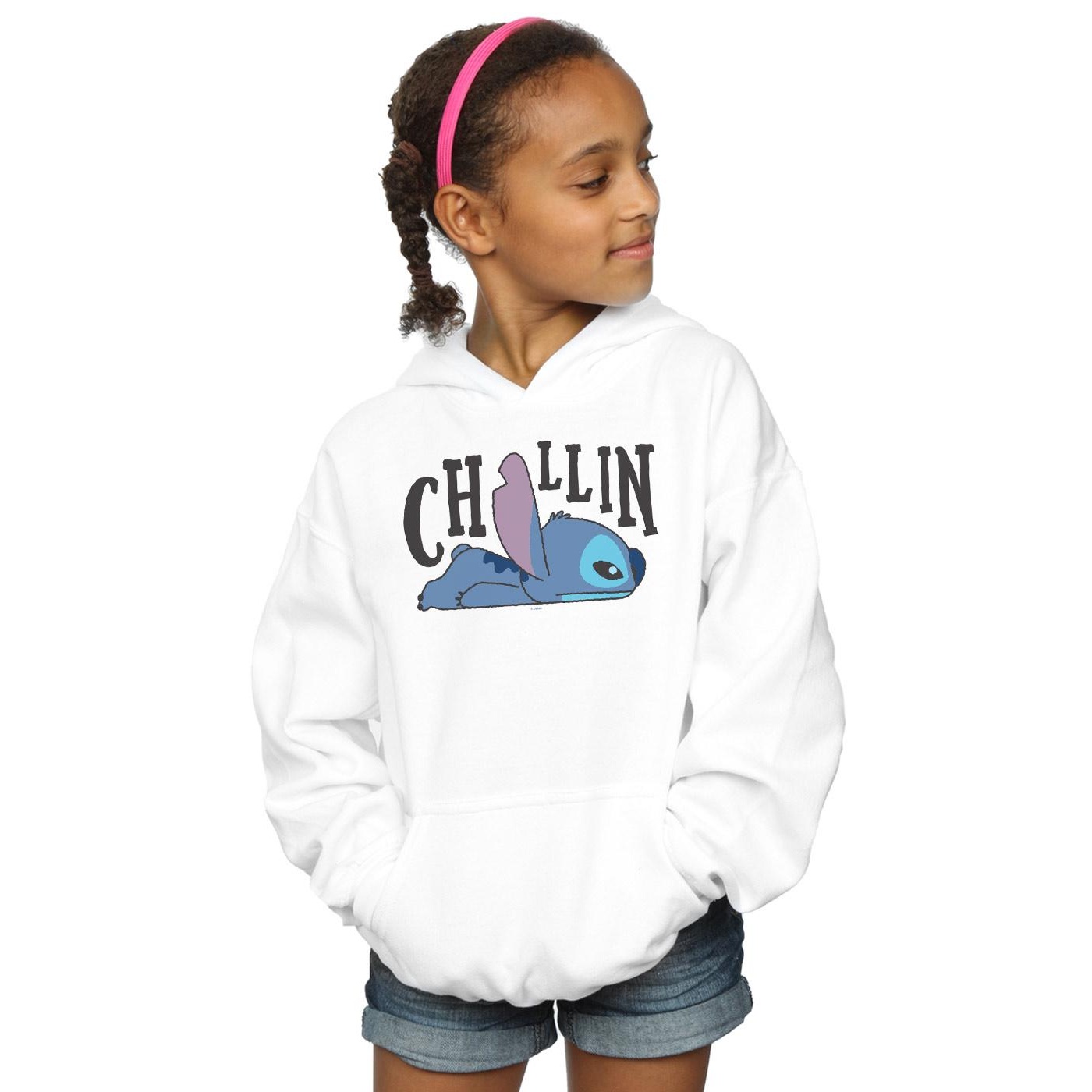 Disney Girls Lilo And Stitch Chillin Hoodie (BI5210) - Picture 11 of 12