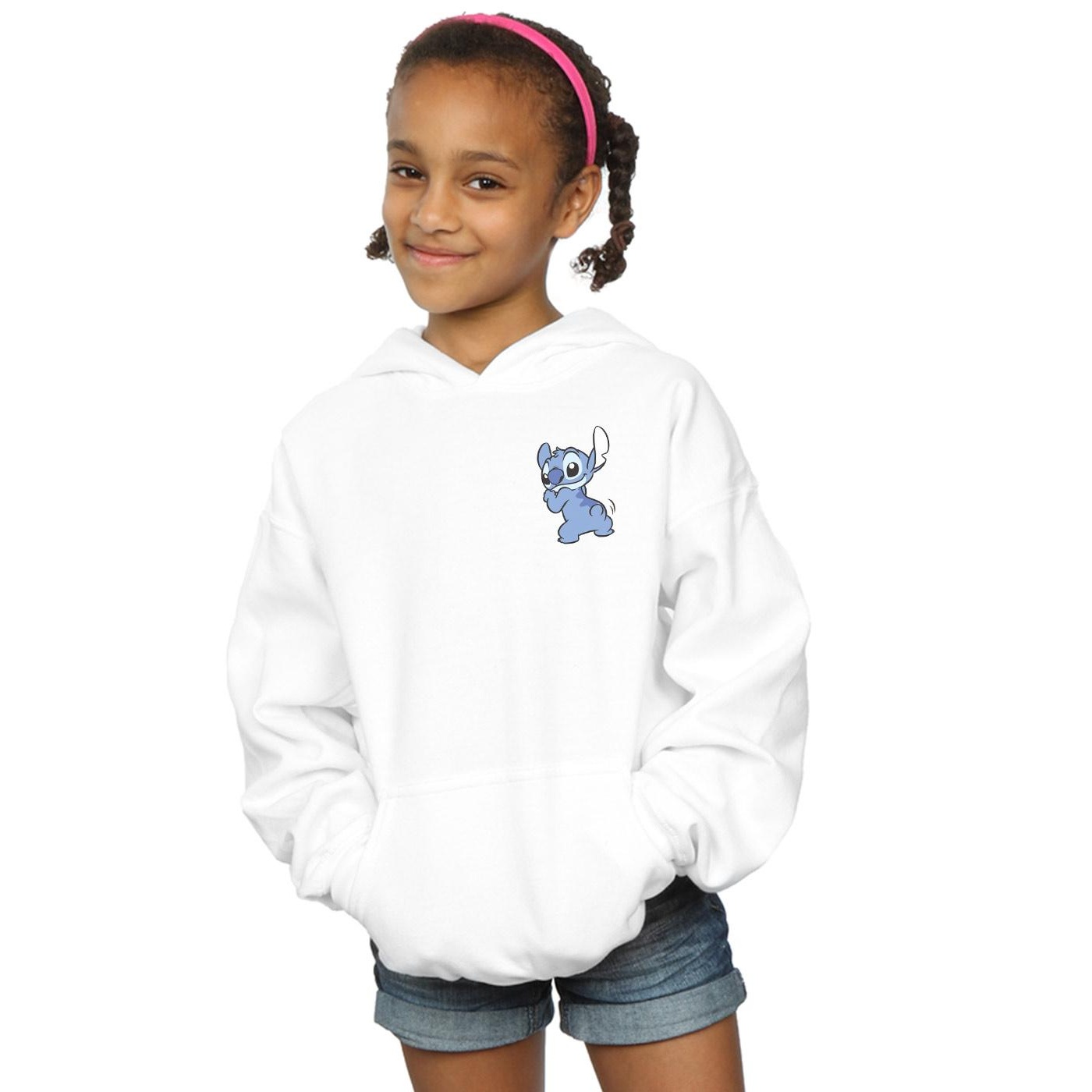 Disney Girls Lilo And Stitch Stitch Backside Breast Print Hoodie (BI5297) - Picture 8 of 9
