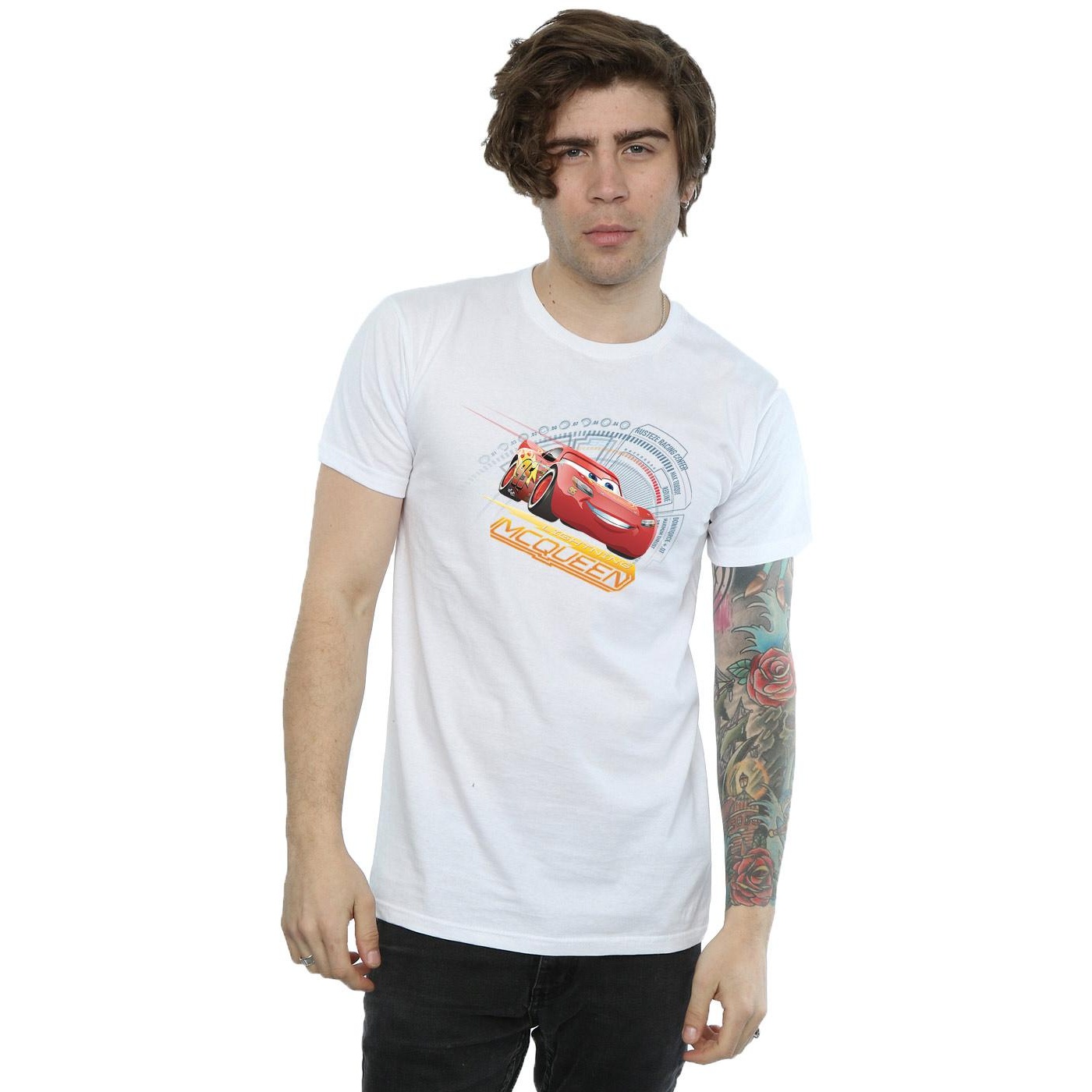 Cars Mens Lightning McQueen Cotton T-Shirt (BI596) - Picture 7 of 10