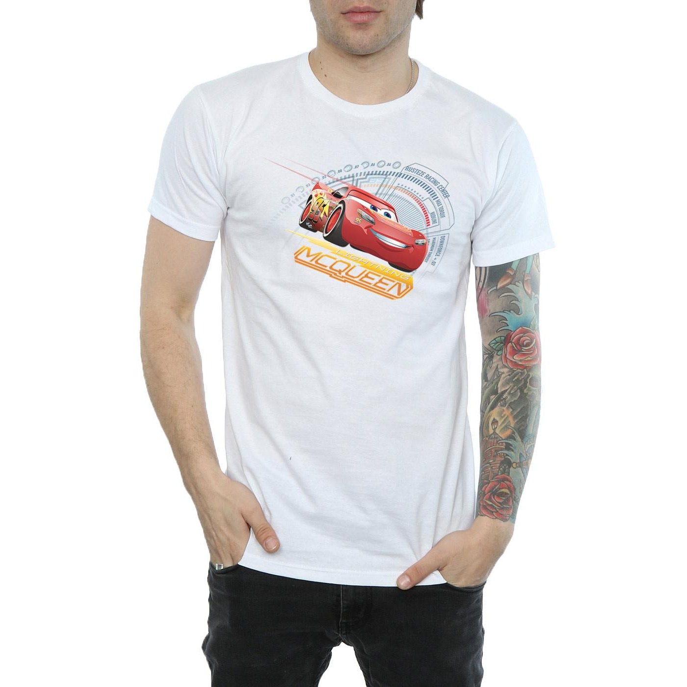 Cars Mens Lightning McQueen Cotton T-Shirt (BI596) - Picture 8 of 10