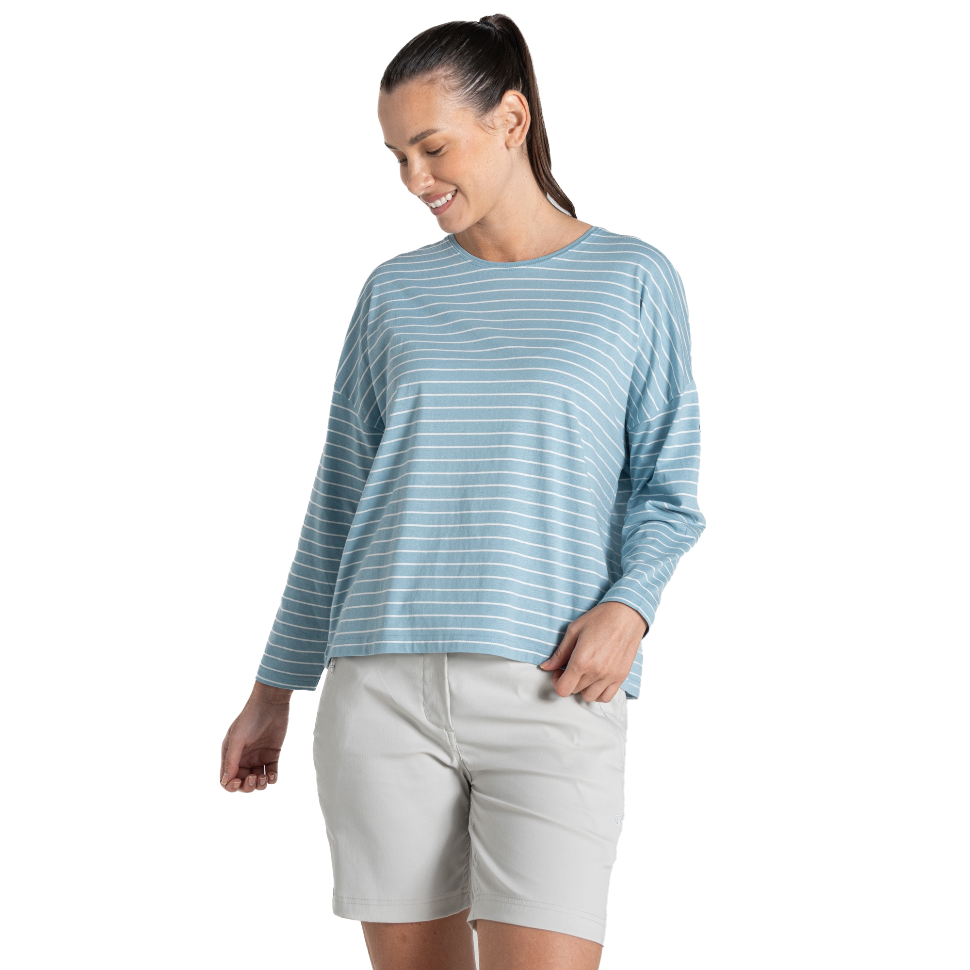 Craghoppers Damen/Ladies Kielder gestreiftes Langarm T-Shirt CG2245 - Bild 8 von 13