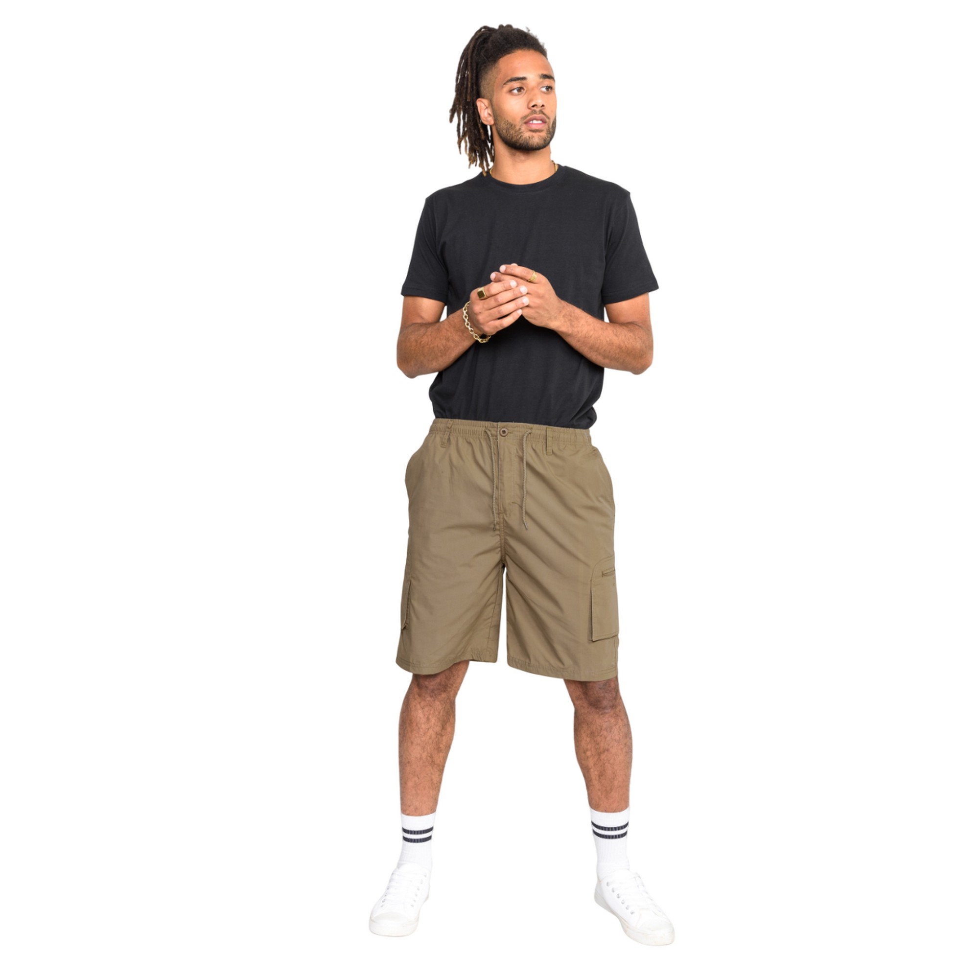 Duke Mens D555 Nick Elasticated Waist Cargo Shorts DC224 - Picture 12 of 12