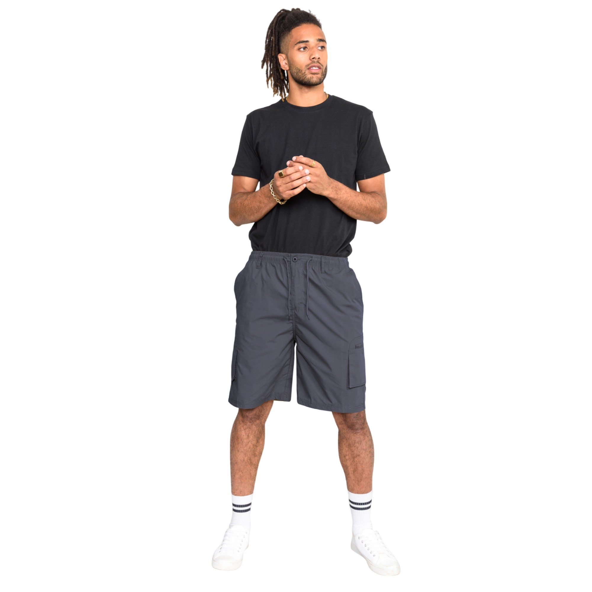 Duke Mens D555 Nick Elasticated Waist Cargo Shorts DC224 - Picture 6 of 12