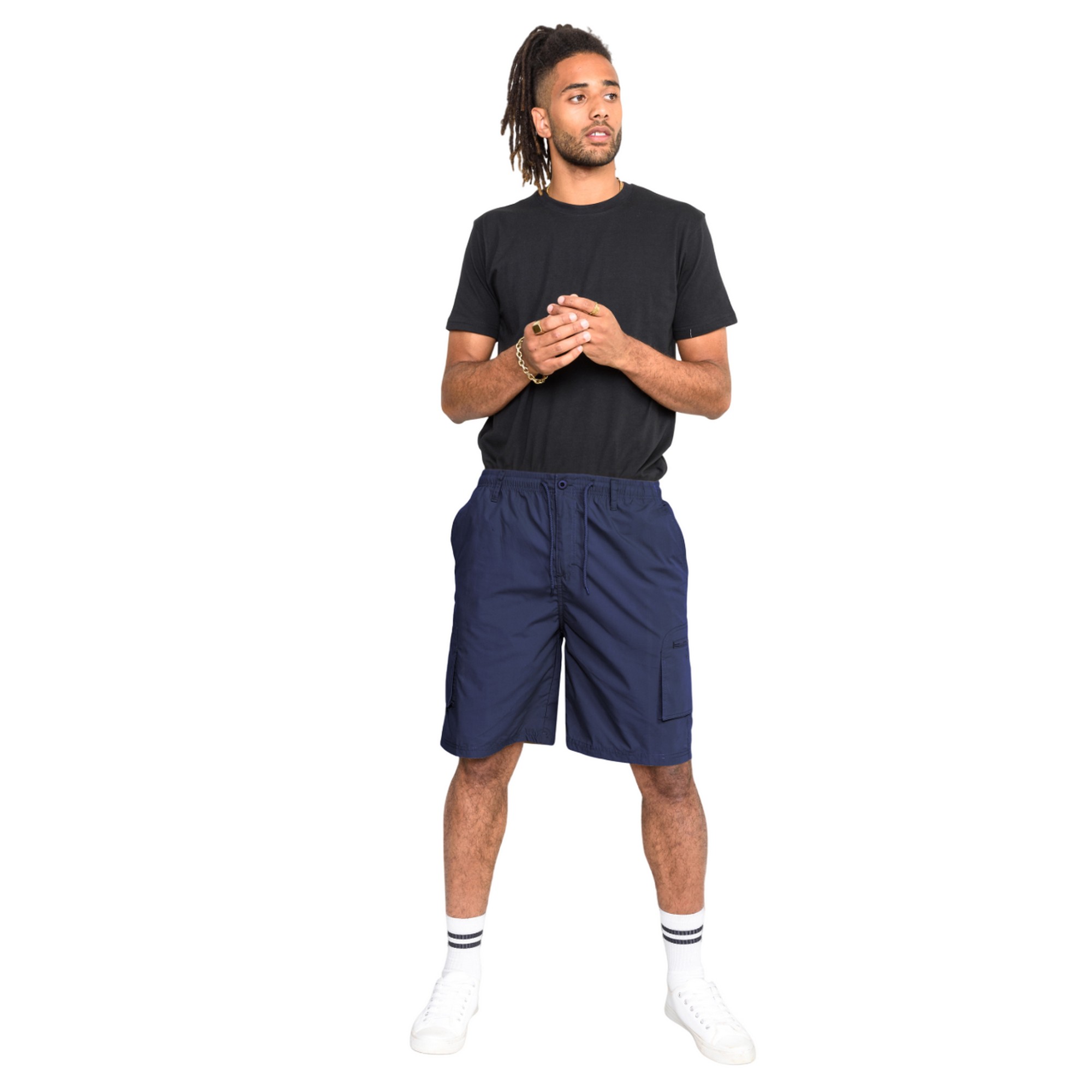Duke Mens D555 Nick Elasticated Waist Cargo Shorts DC224 - Picture 9 of 12