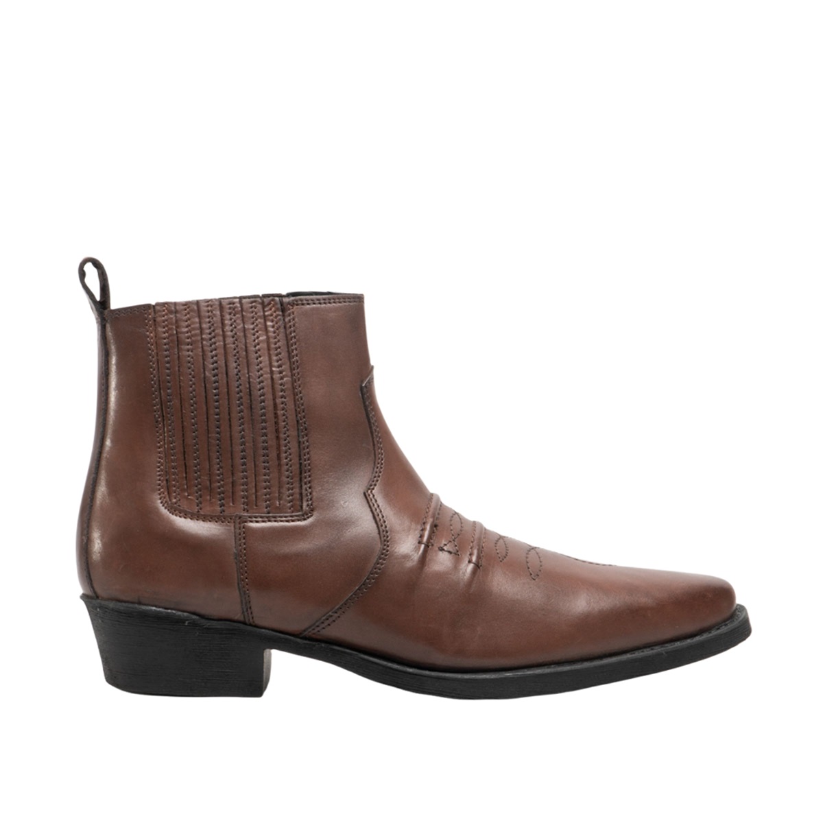 Woodland Herrar Distressed Läder Gusset Western Ankelstövlar