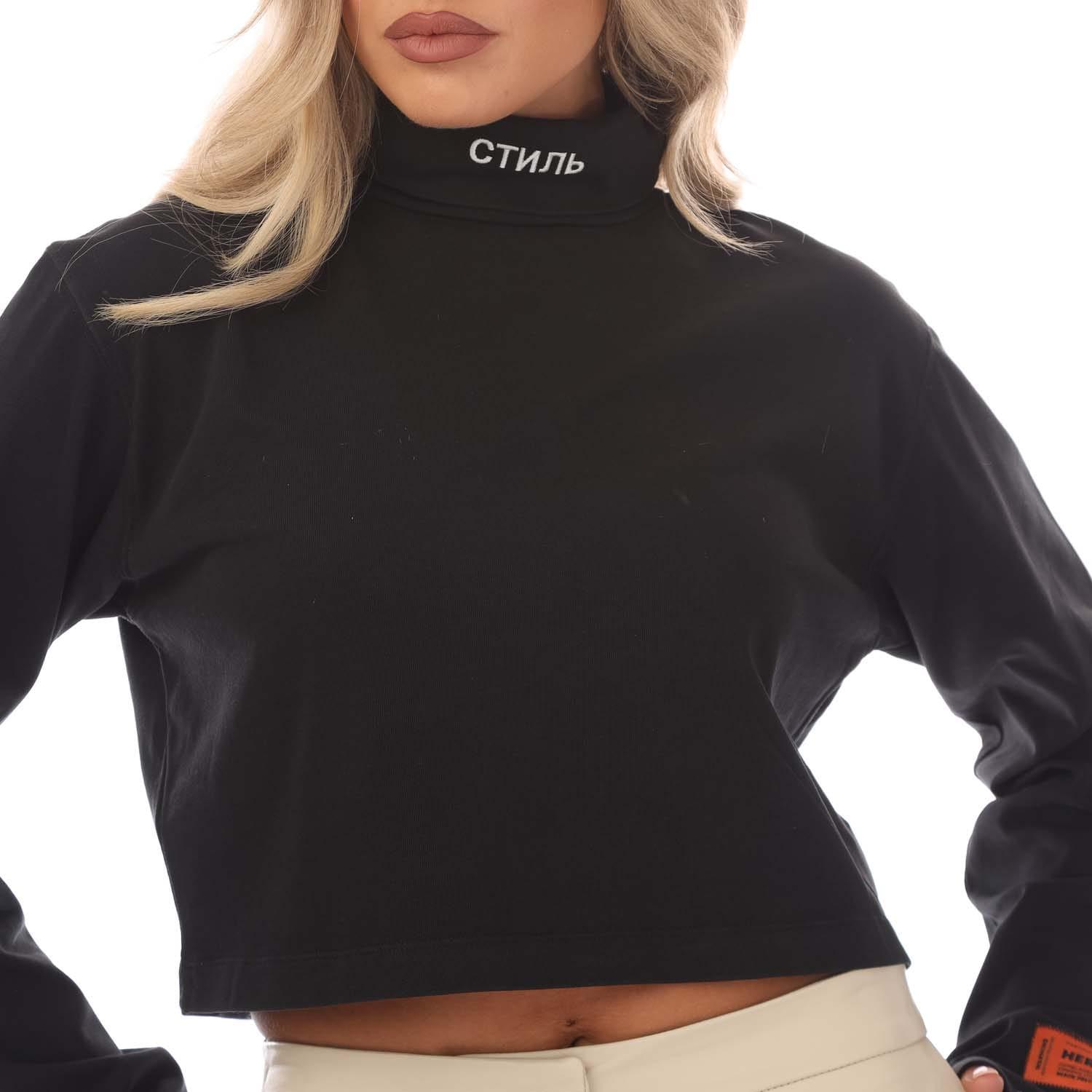 Heron Preston Womens/Ladies CTNMB Cropped Roll Neck T-Shirt GT1731 - Picture 7 of 8