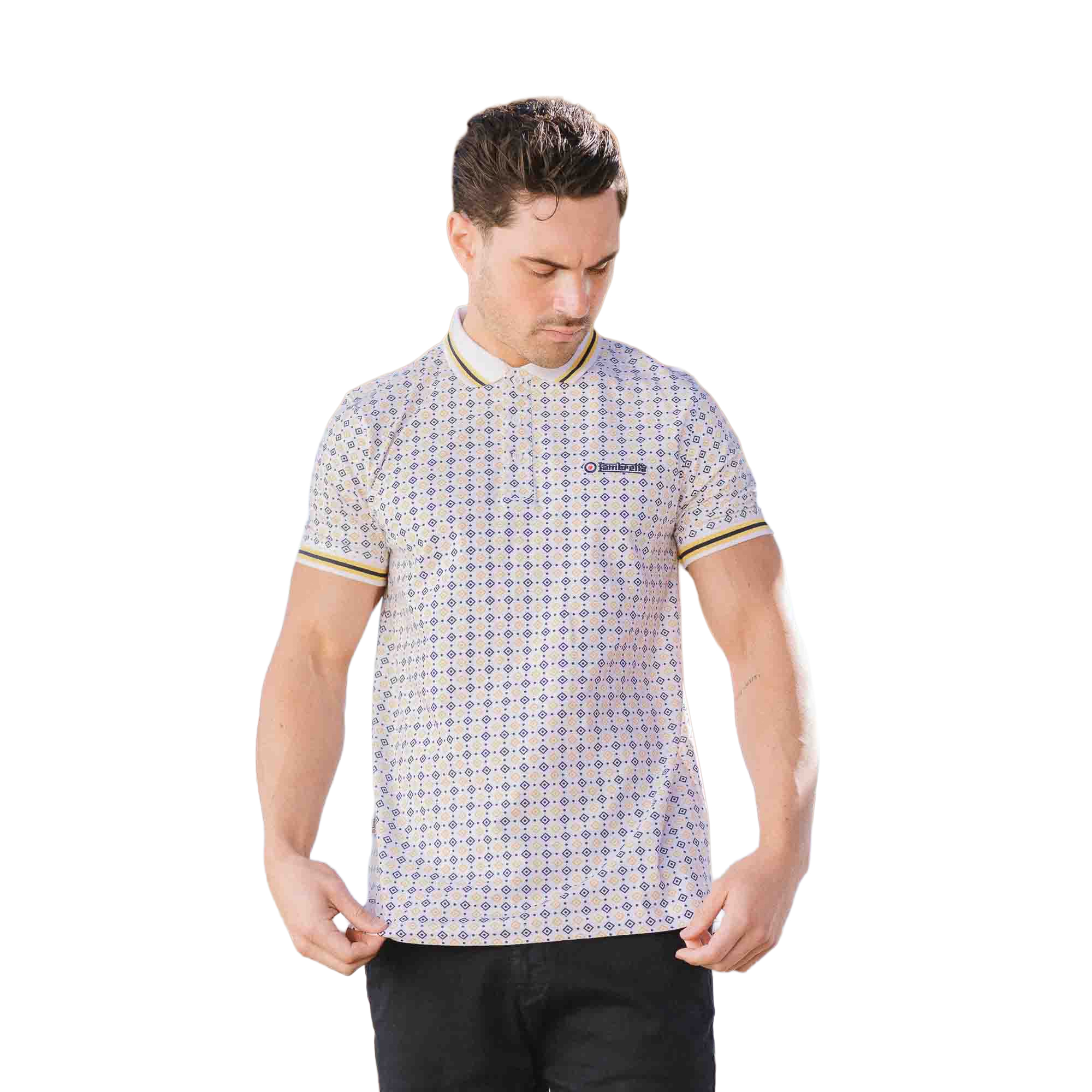 Lambretta Herren SS25 Geometric Poloshirt LB173 - Bild 11 von 11