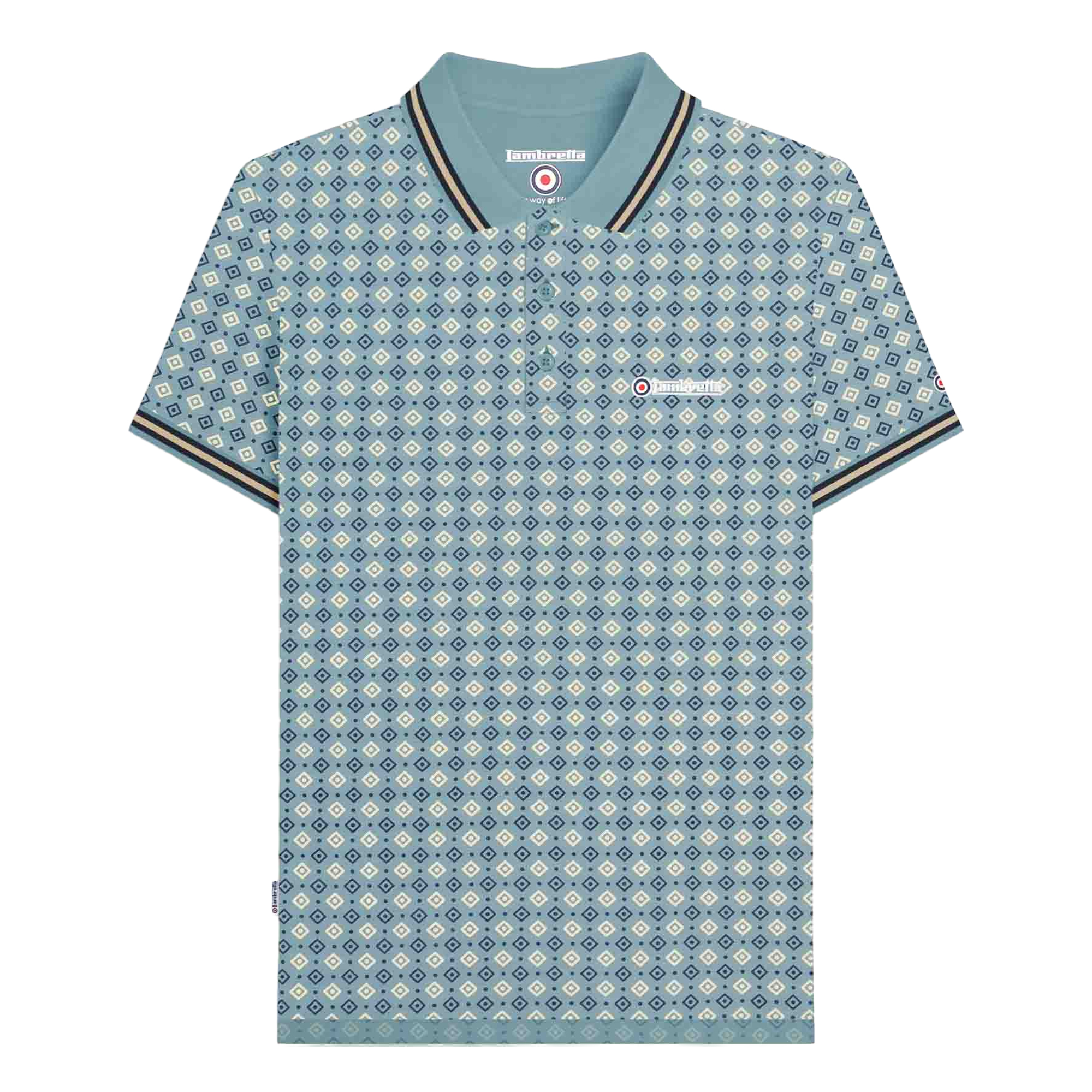 Lambretta Herren SS25 Geometric Poloshirt LB173 - Bild 7 von 11