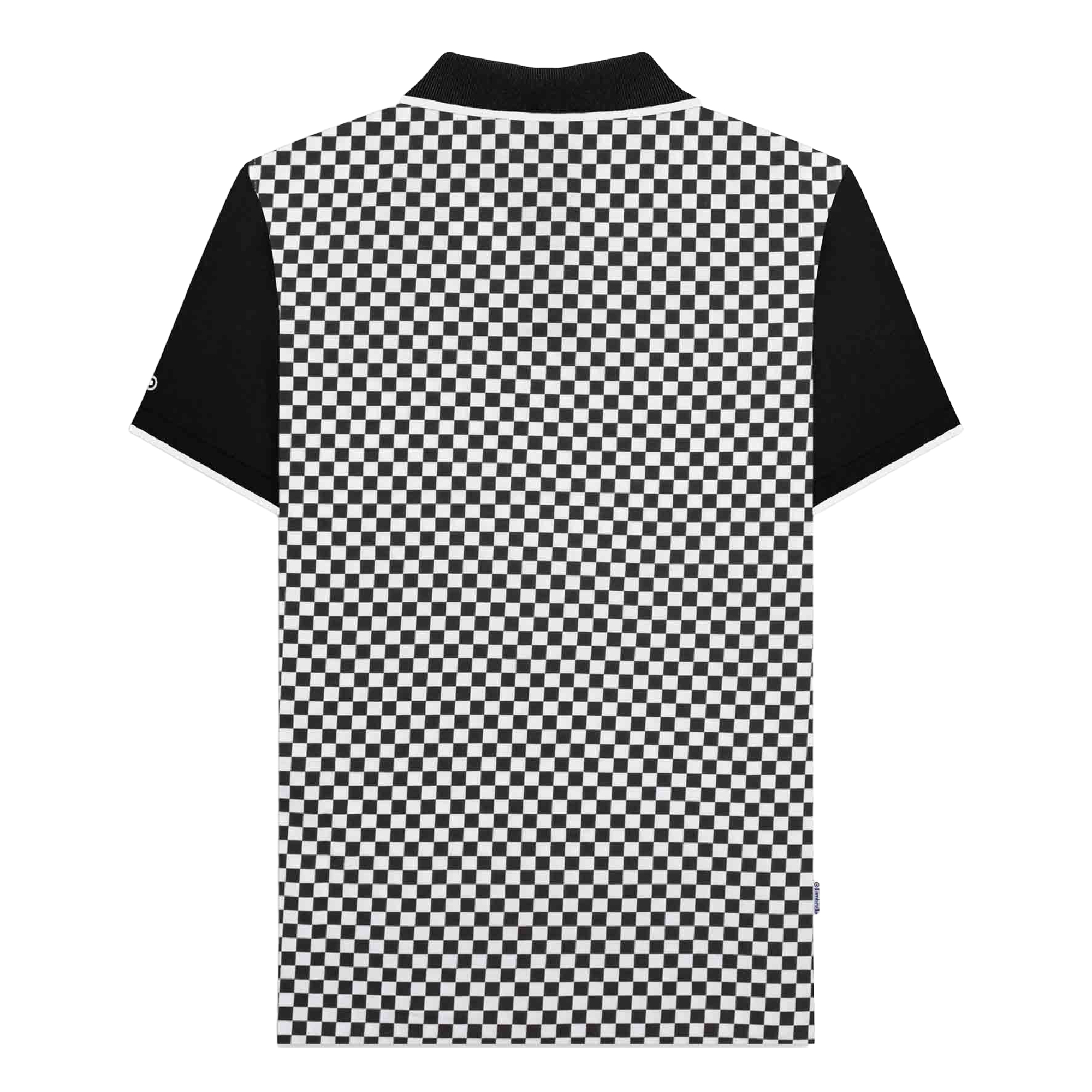 Lambretta Herren Poloshirt zweifarbig Allover Print LB174 - Bild 5 von 11