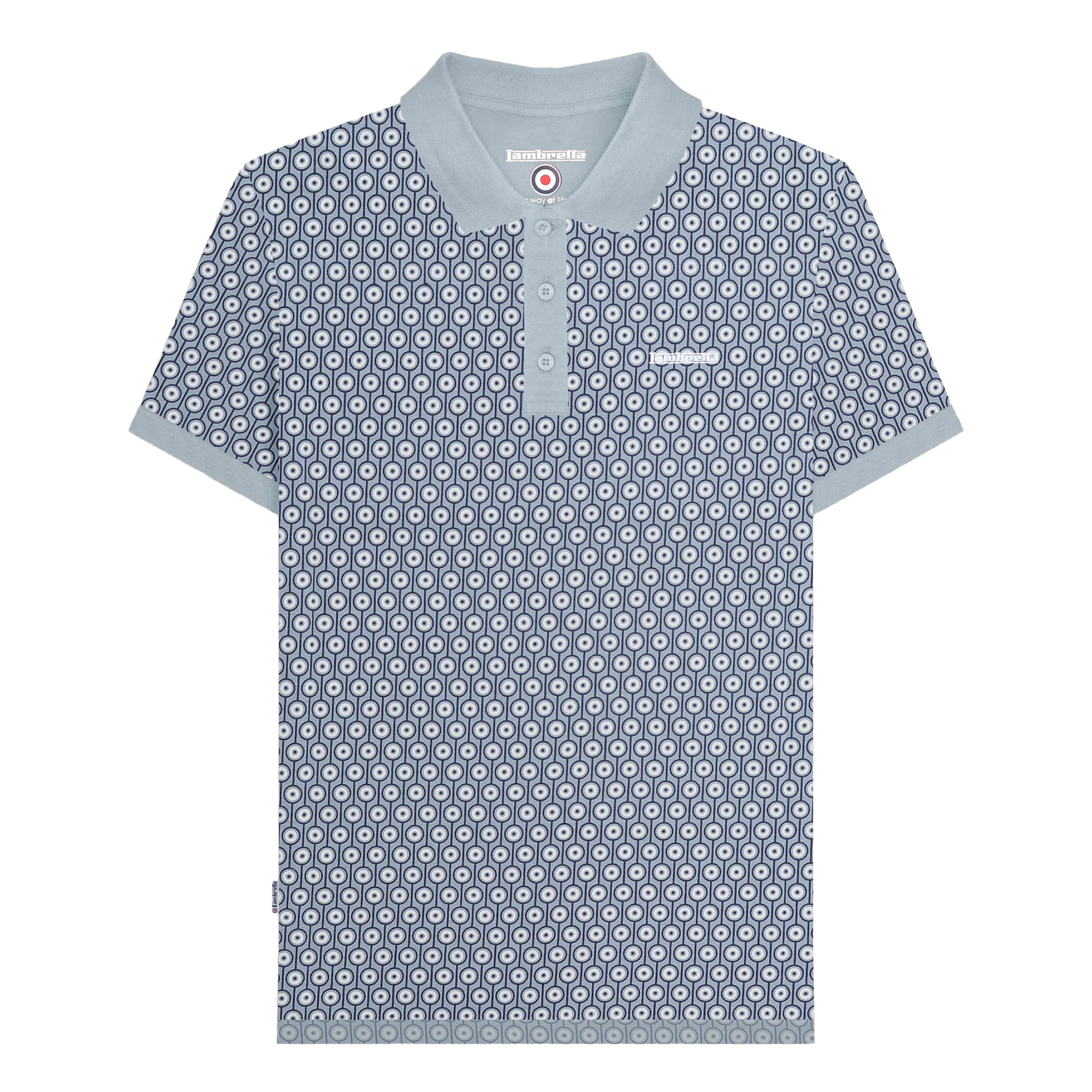 Lambretta Herren AW24 Geometric Poloshirt LB185 - Bild 4 von 6