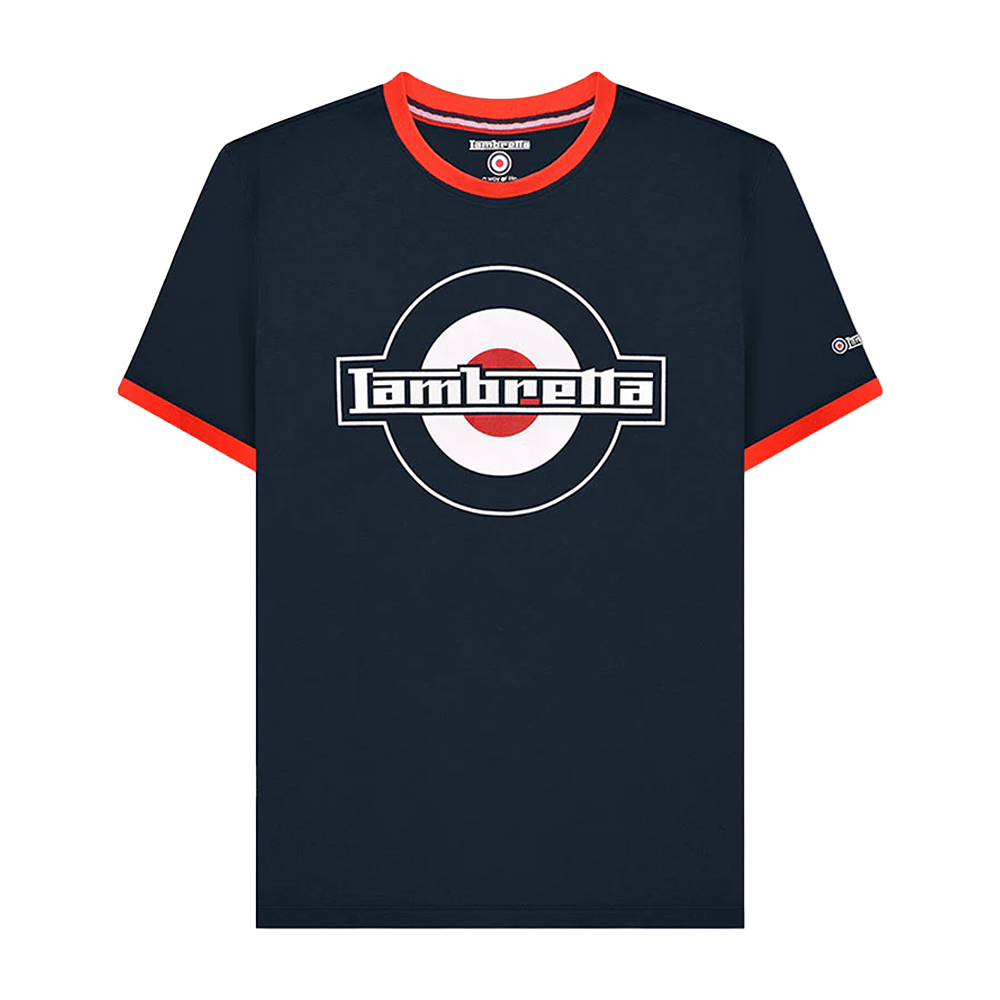 Lambretta Mens SS25 Ringer Logo T-Shirt (LB195) - Picture 7 of 13