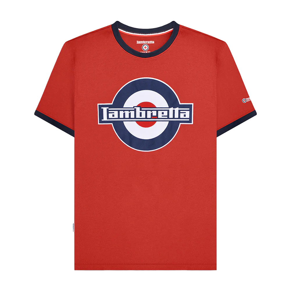 Lambretta Mens SS25 Ringer Logo T-Shirt (LB195) - Picture 9 of 13