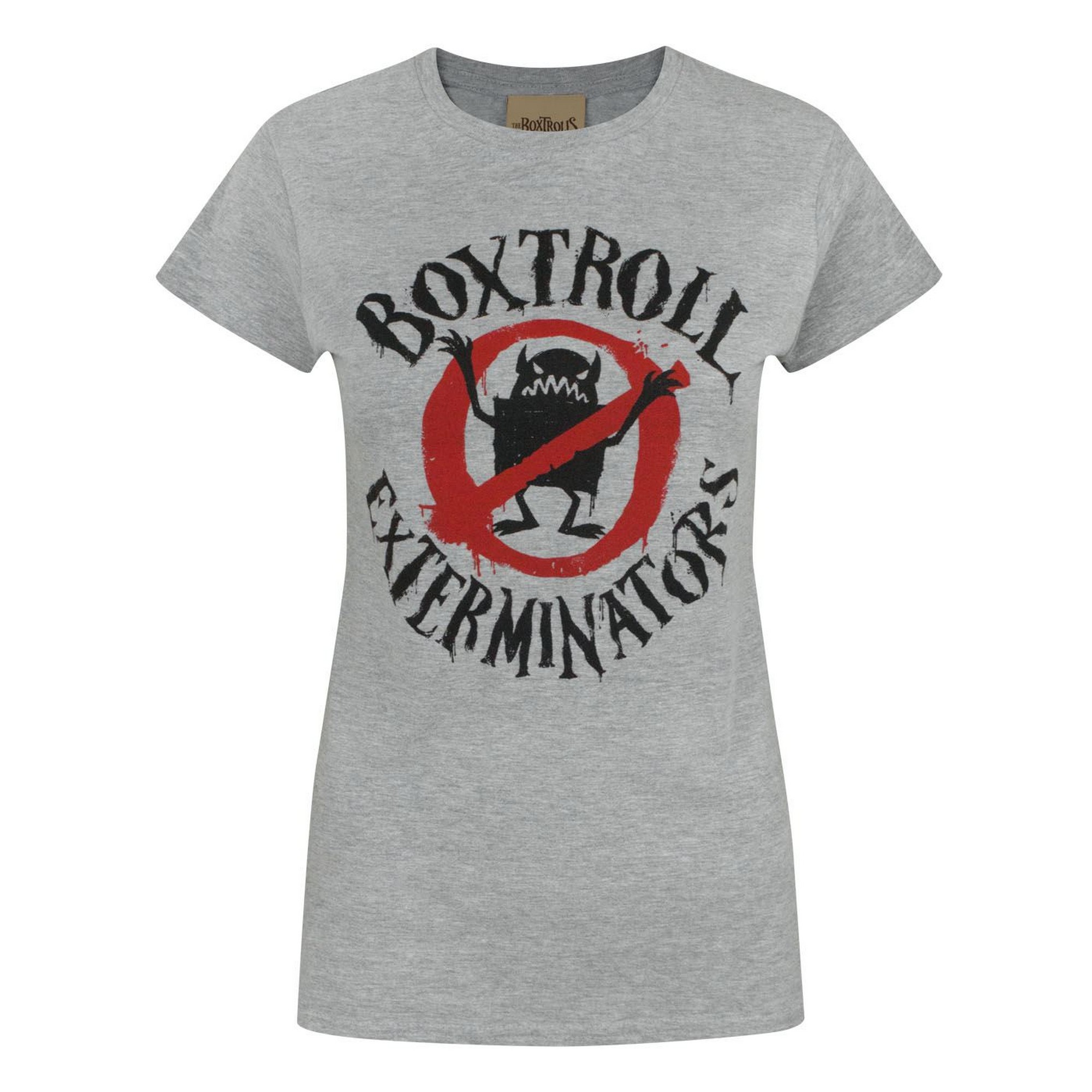 (ボックストロール) Boxtrolls オフィシャル商品 レディース Exterminators Tシャツ 半袖 トップス NS4252 (グレー) 4582694518338.jpg