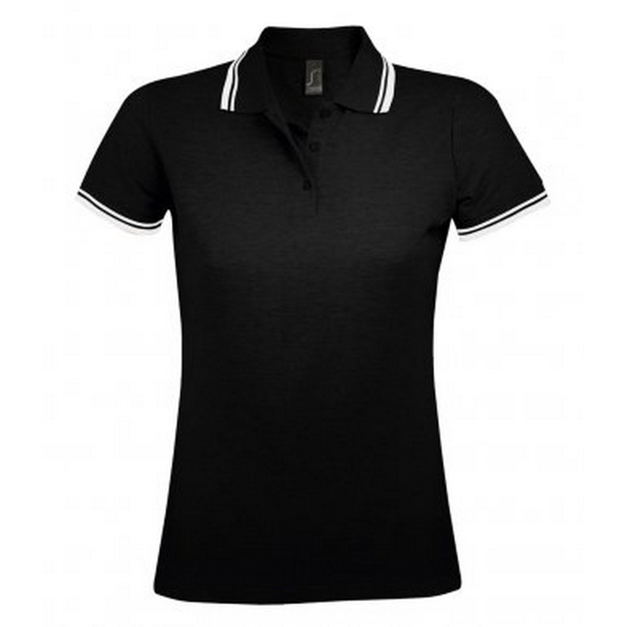 SOLS Womens/Ladies Pasadena Tipped Short Sleeve Pique Polo Shirt PC2432