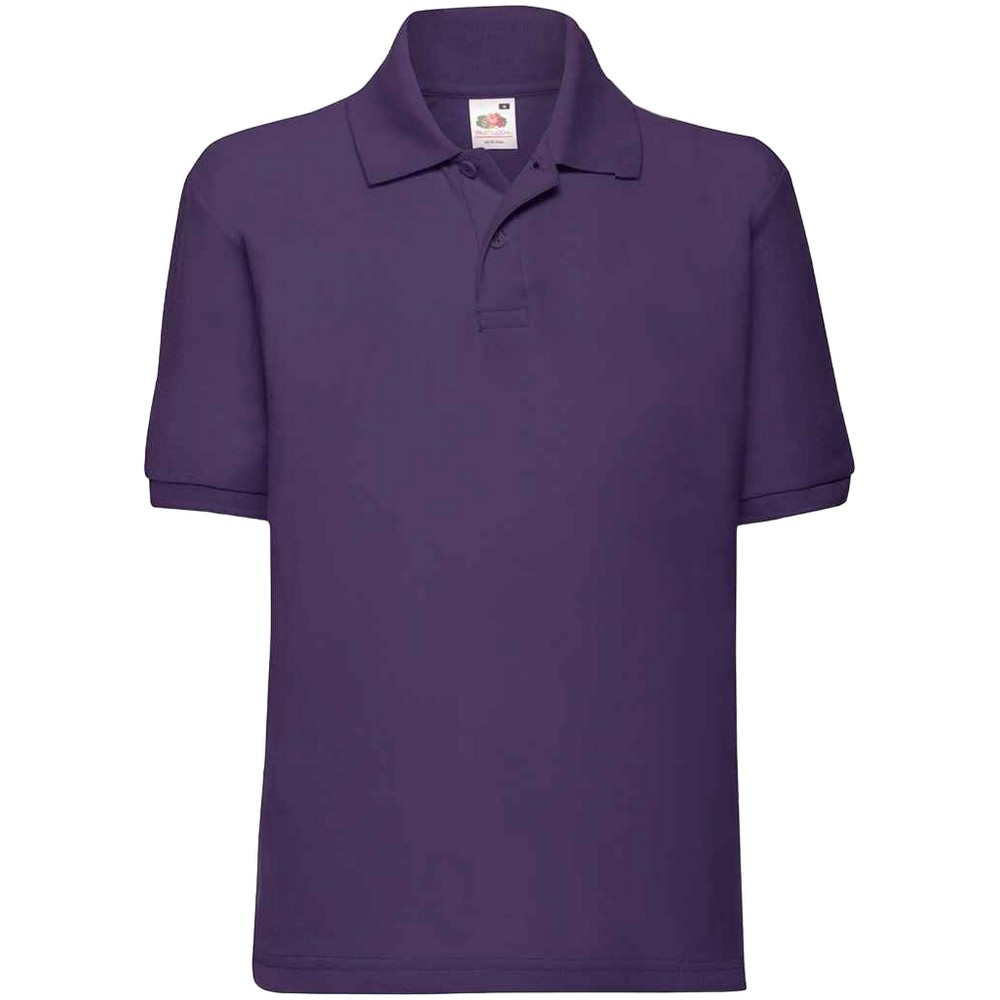 Fruit of the Loom Childrens/Kids Poly/Cotton Pique Polo Shirt (PC3885) - Picture 25 of 39