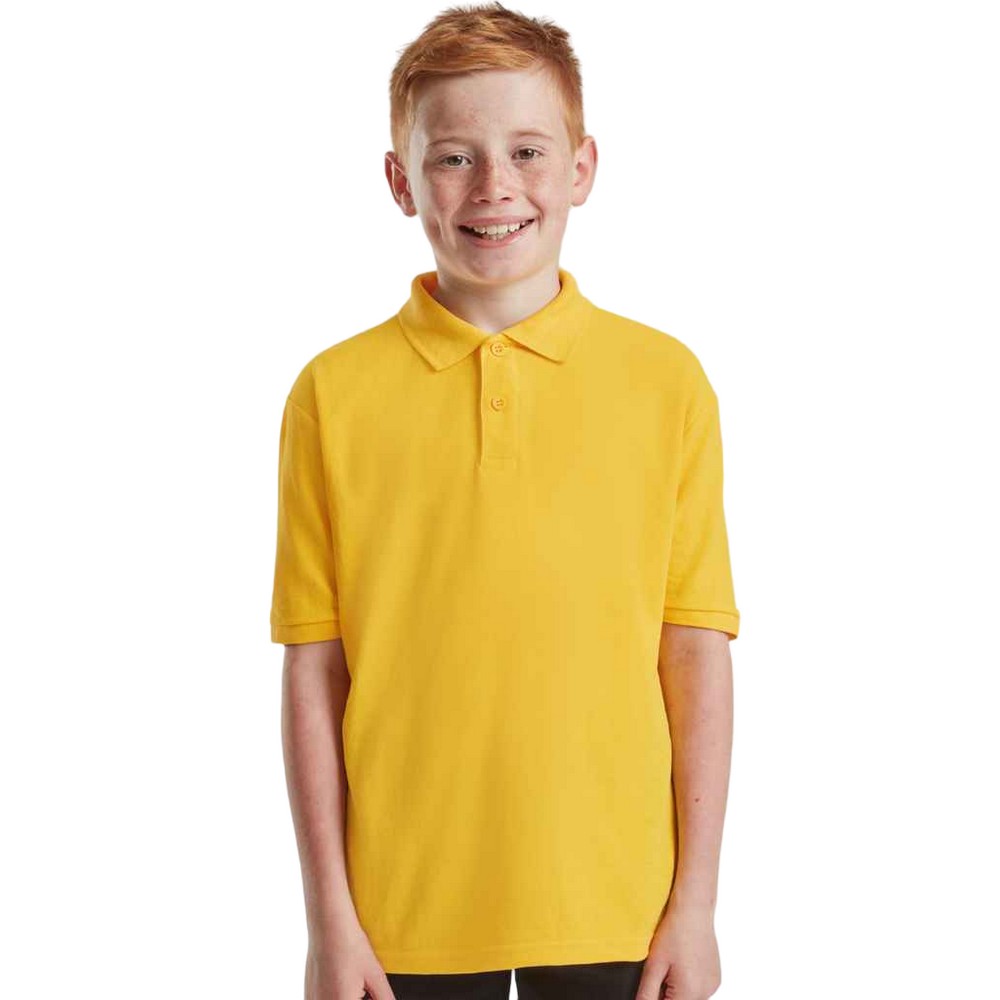 Fruit of the Loom Childrens/Kids Poly/Cotton Pique Polo Shirt (PC3885) - Picture 37 of 39
