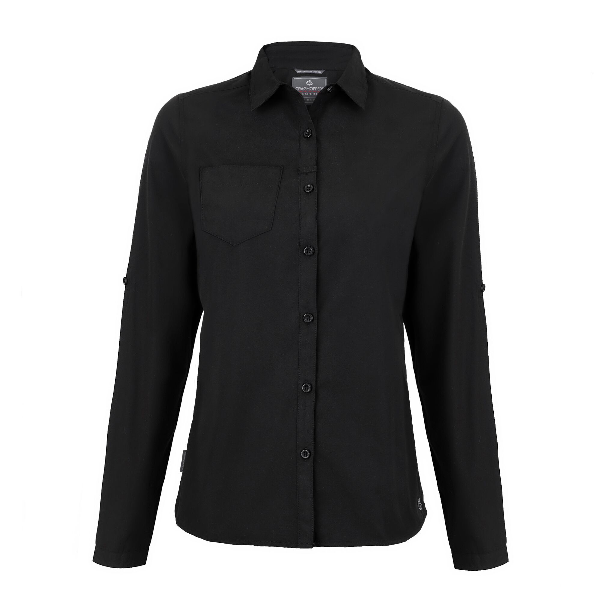 (クラグホッパーズ) Craghoppers レディース Expert Kiwi 半袖 アウトドアシャツ トップス PC4535 (ブラック) Expert Womens Kiwi Long Sleeved Shirt - Black | Craghoppers UK