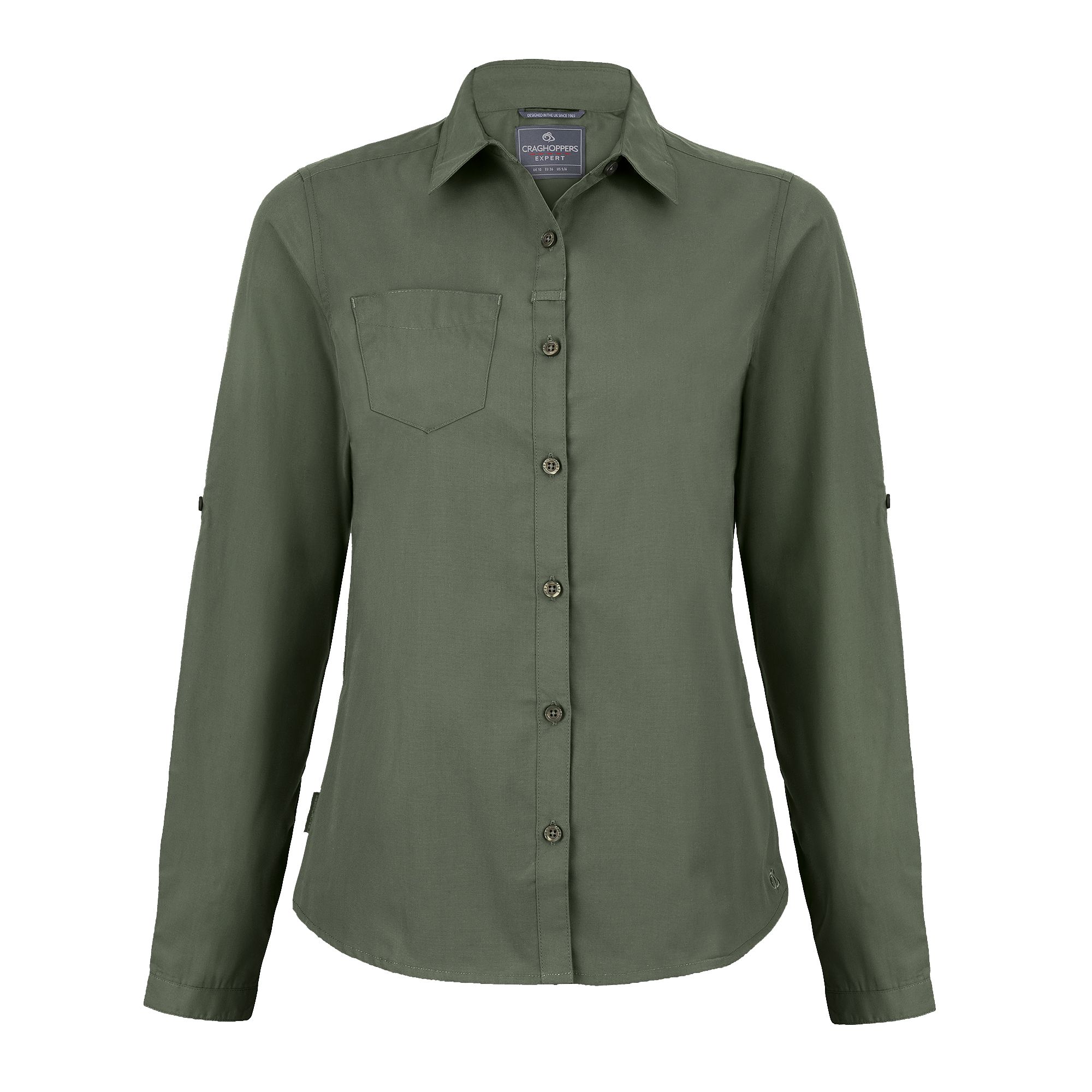 (クラグホッパーズ) Craghoppers レディース Expert Kiwi 長袖 アウトドアシャツ トップス PC4534 (ブラック) Craghoppers Womens/Ladies Expert Kiwi Long-Sleeved Shirt