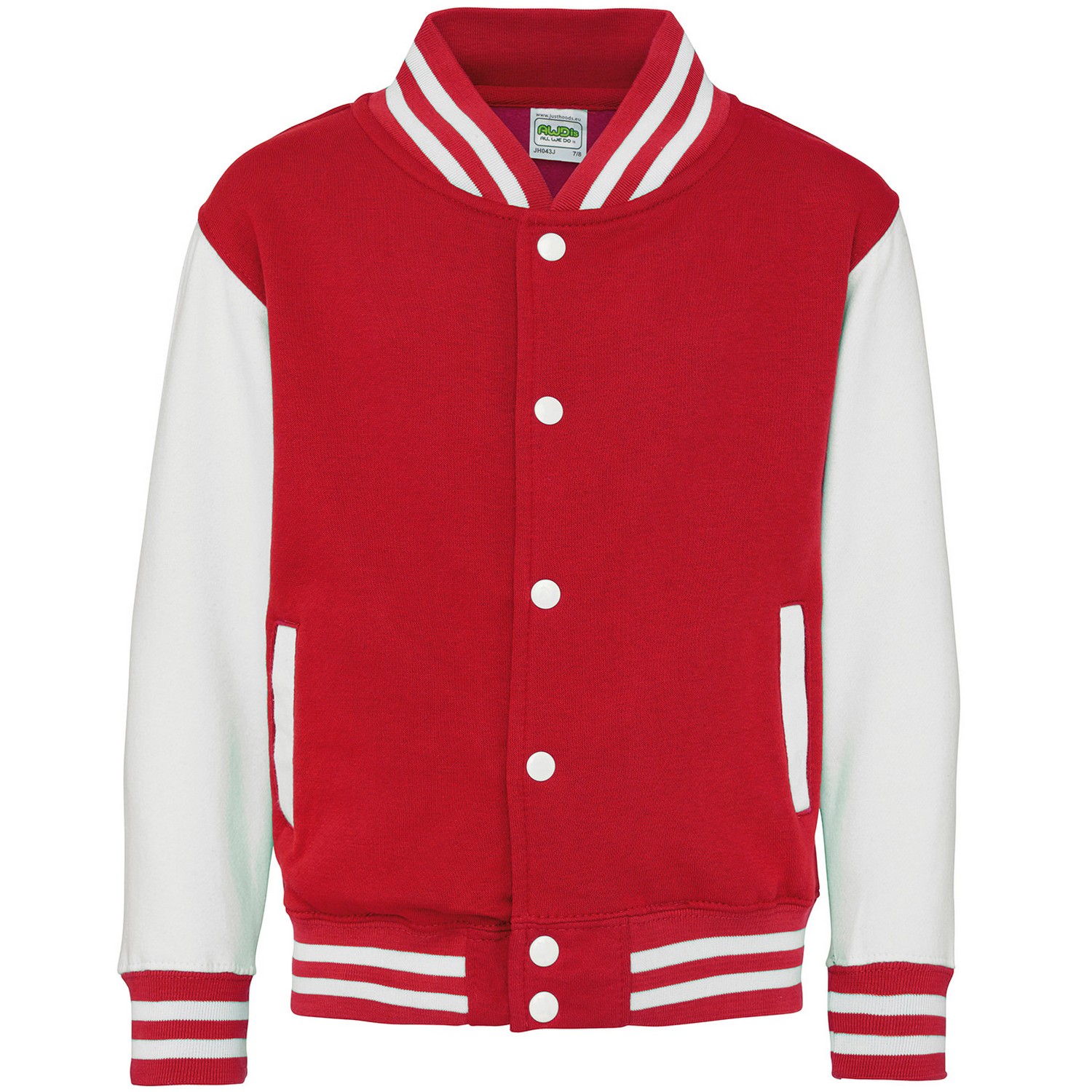 Awdis Childrens/Kids Varsity Jacket (PC7314) - Picture 3 of 18