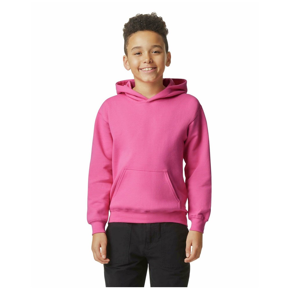 Gildan Childrens/Kids Softstyle Plain Midweight Hoodie (PC7459) - Picture 19 of 30