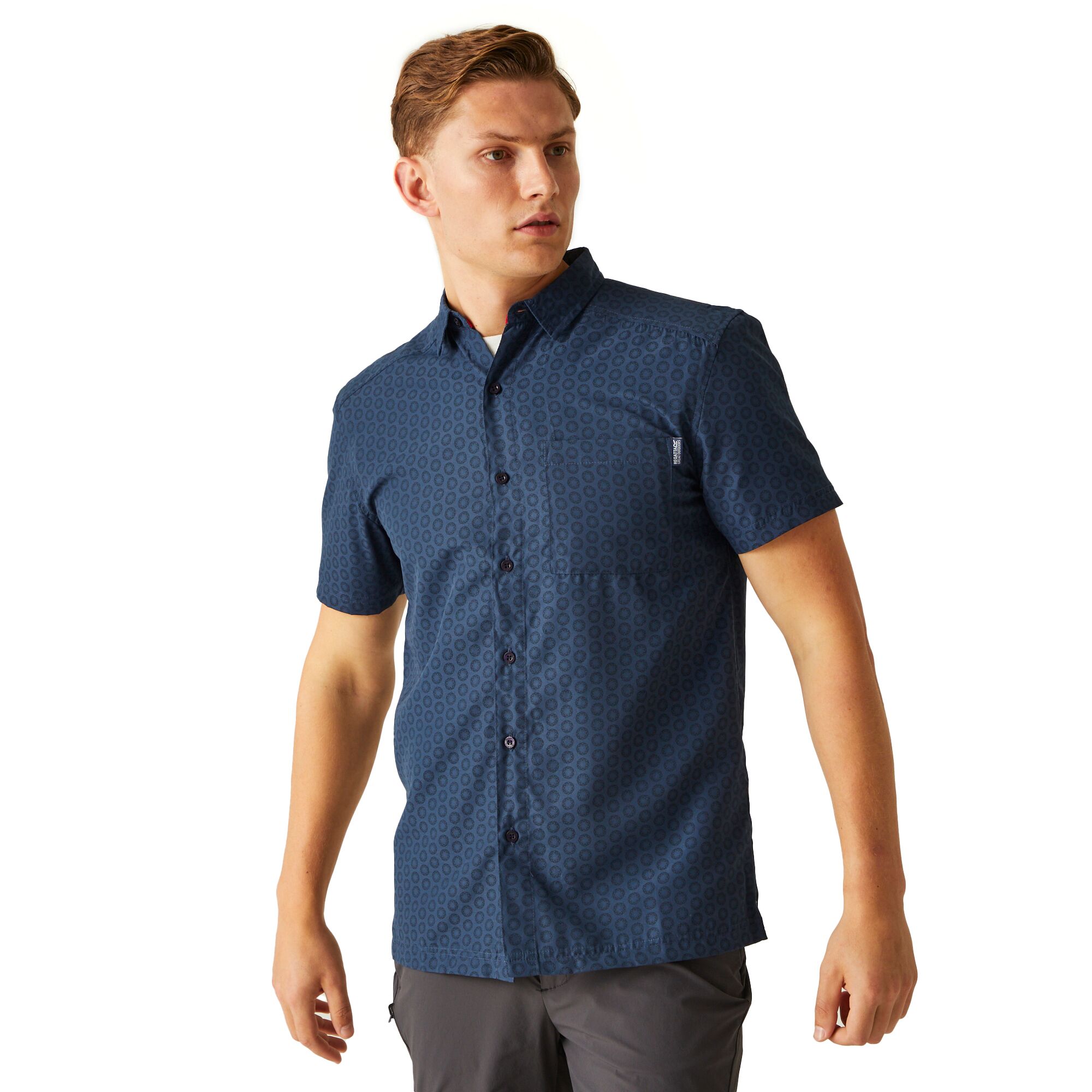 Regatta Mens Mindano VIII Patterned Short-Sleeved Shirt RG10034 - Picture 13 of 18