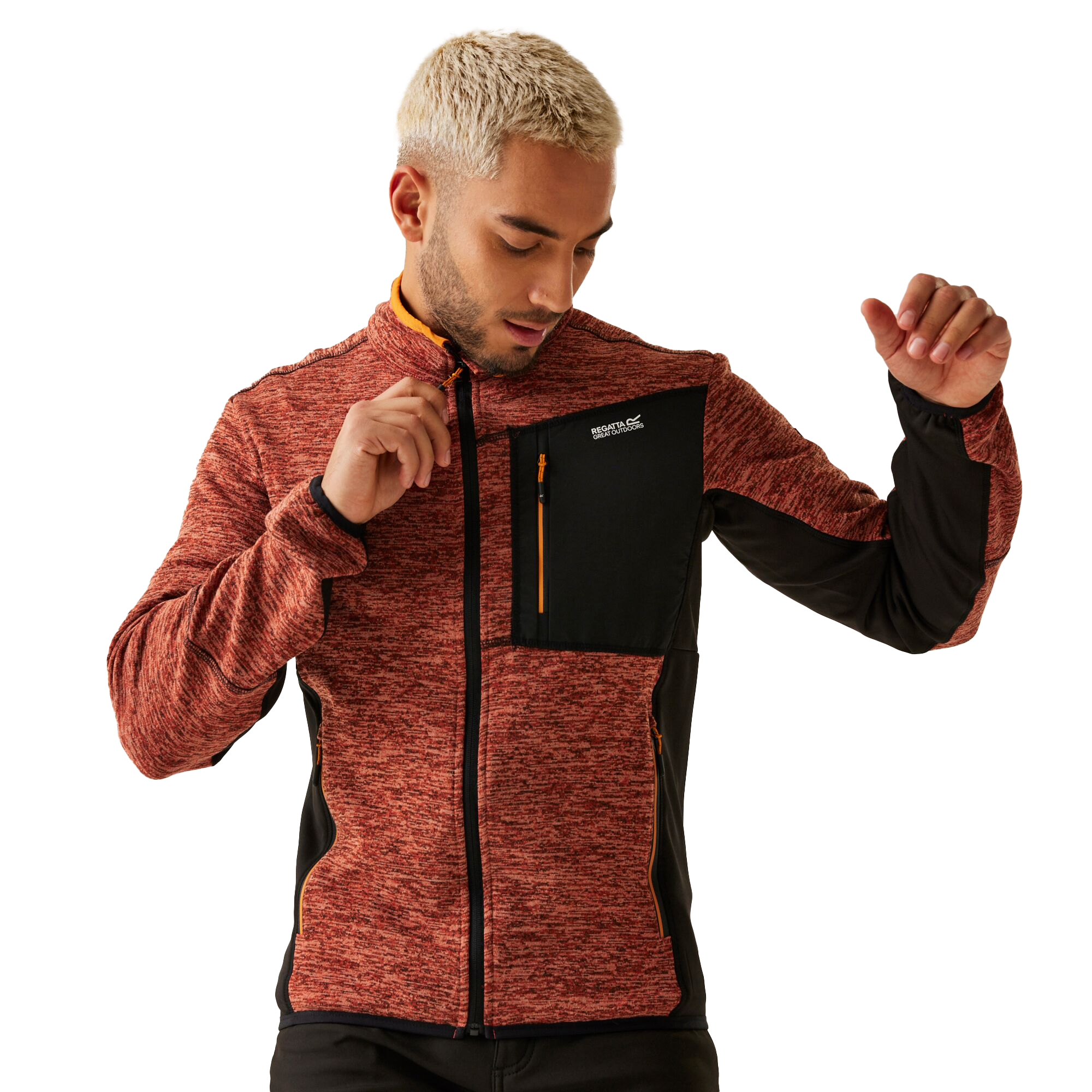Regatta Mens Baslinn Marl Full Zip Fleece Jacket (RG11189) - Picture 28 of 31