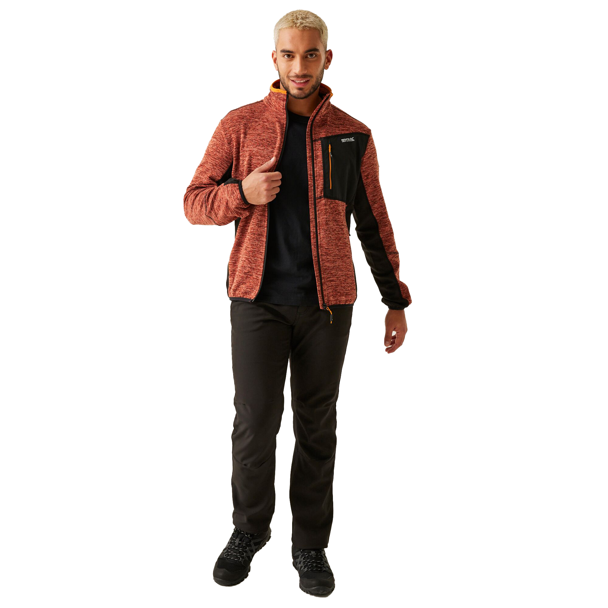 Regatta Mens Baslinn Marl Full Zip Fleece Jacket (RG11189) - Picture 30 of 31