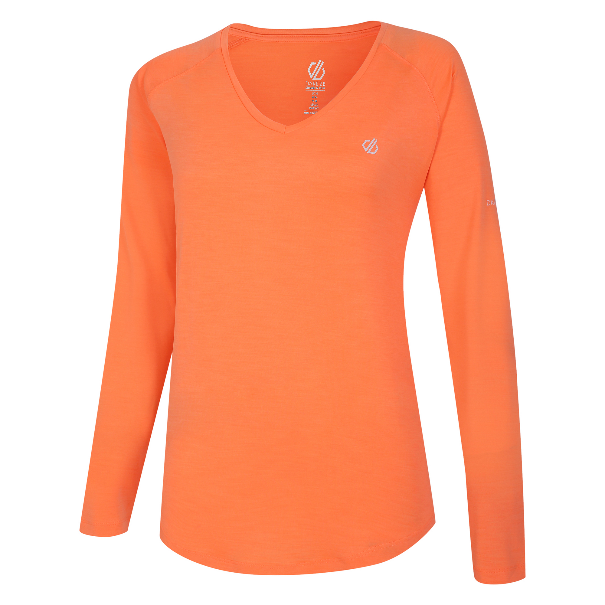 Dare 2b T-Shirt Leggera Discern Donna – Maglietta Yoga A Maniche Lunghe In Tessuto Q-Wic (Rosa, Taglia 50) - 4