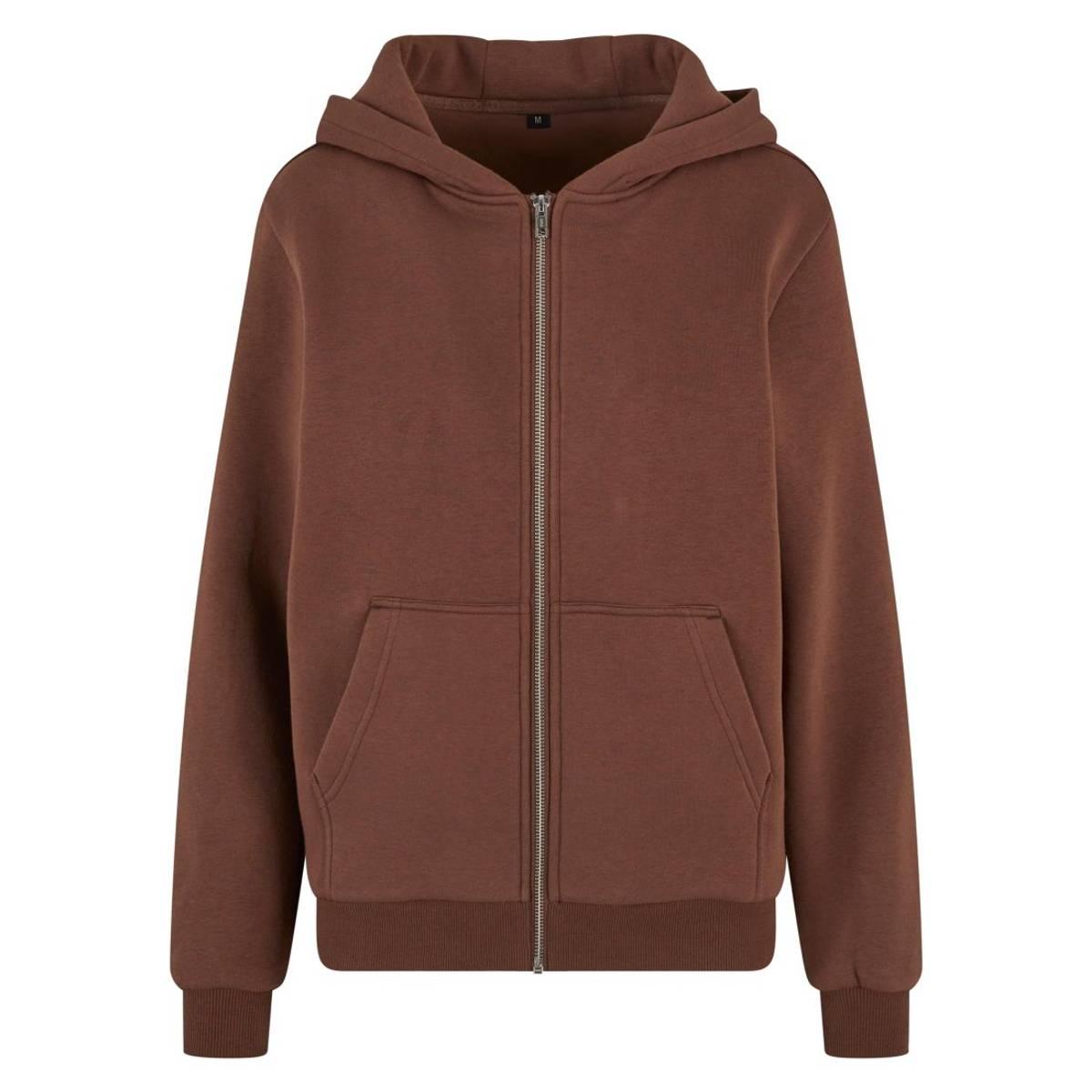 Build Your Brand Womens/Ladies Fluffy Full Zip Hoodie (RW10665) - Picture 5 of 18