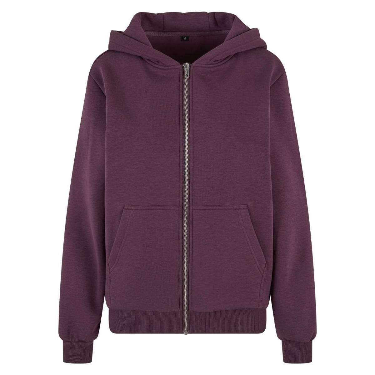 Build Your Brand Womens/Ladies Fluffy Full Zip Hoodie (RW10665) - Picture 11 of 18